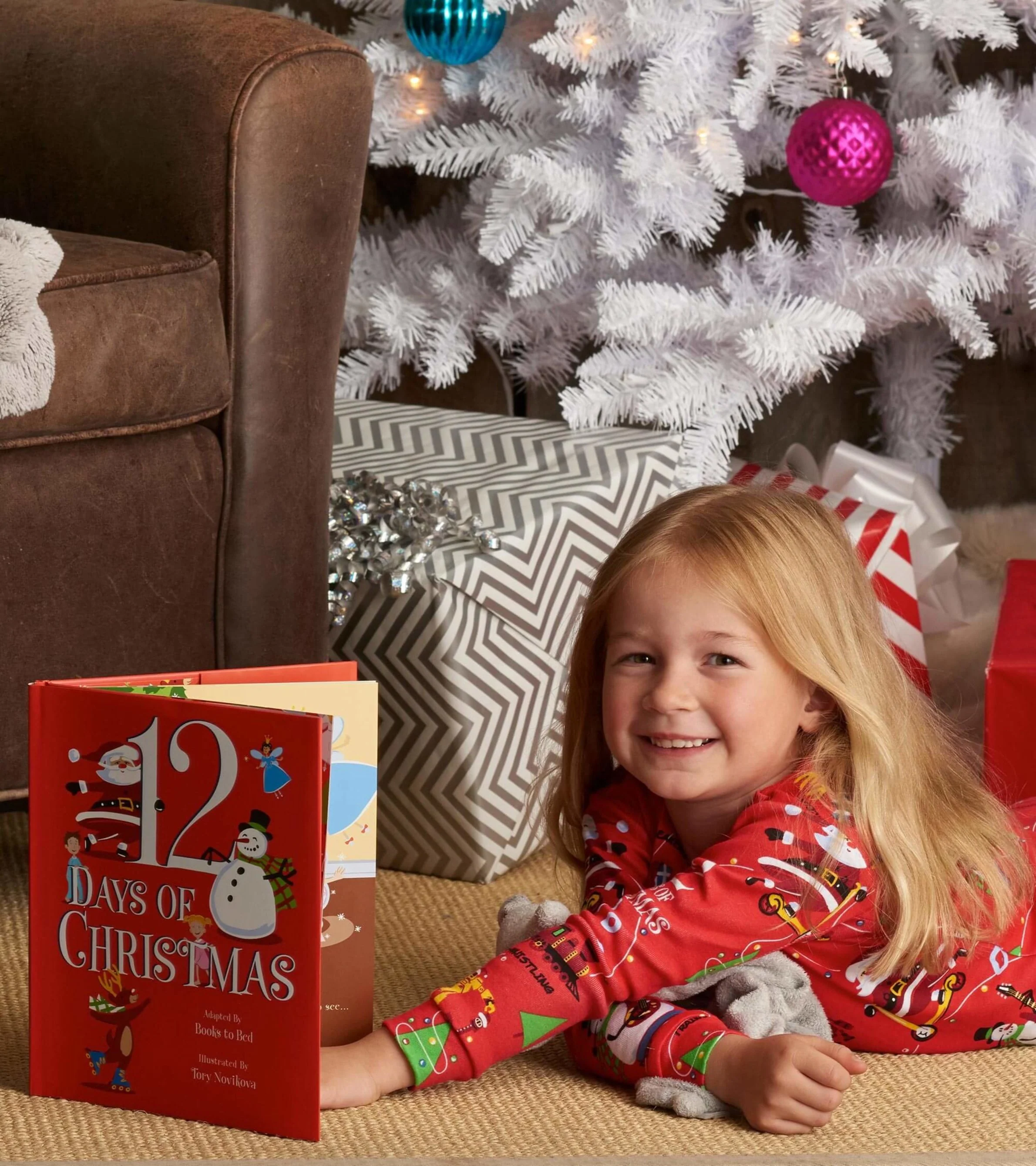 12 Days Of Christmas Book and Red Pajama Set - Image 3