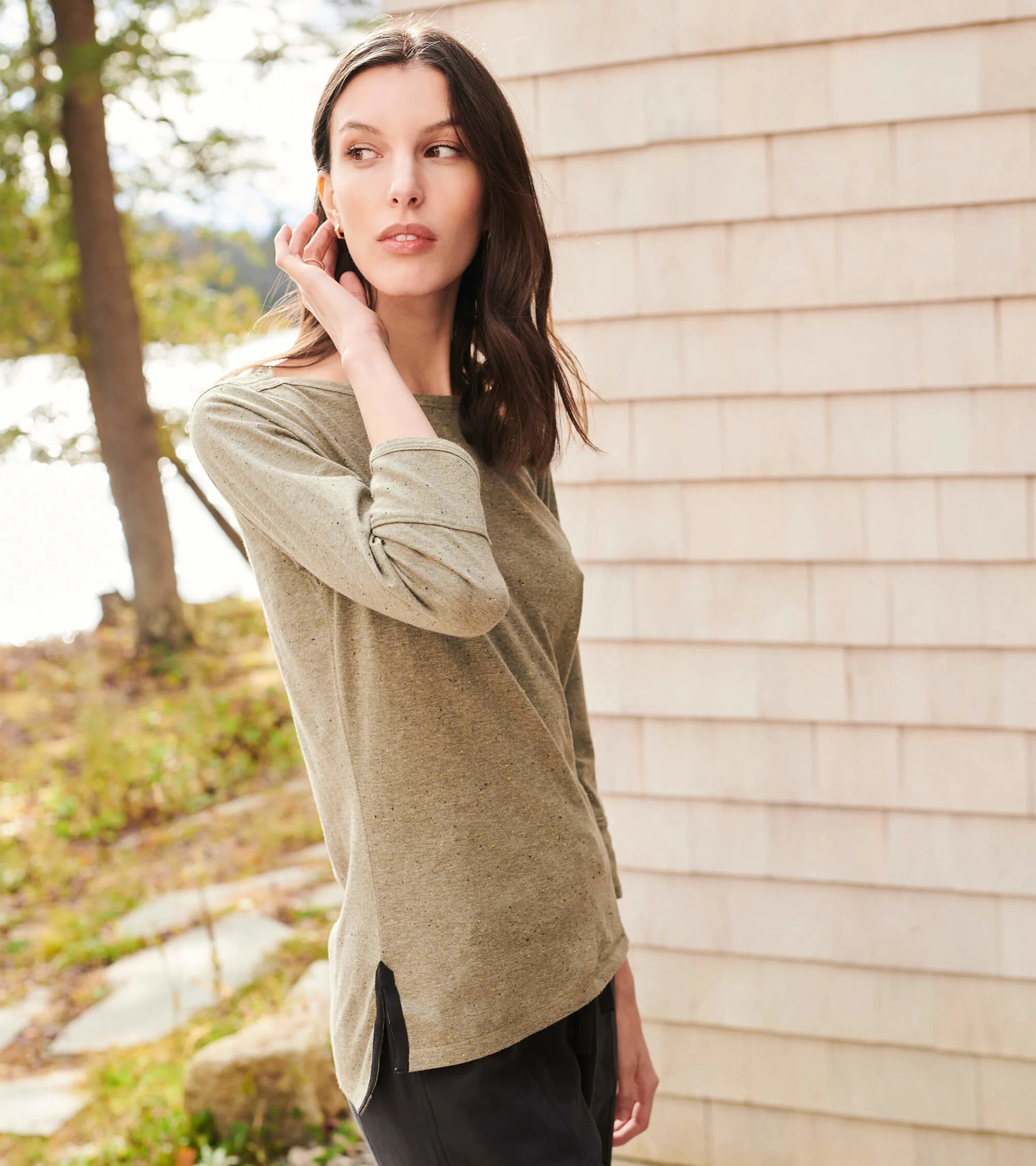 3/4 Sleeve Breton - Loden Green - Image 3
