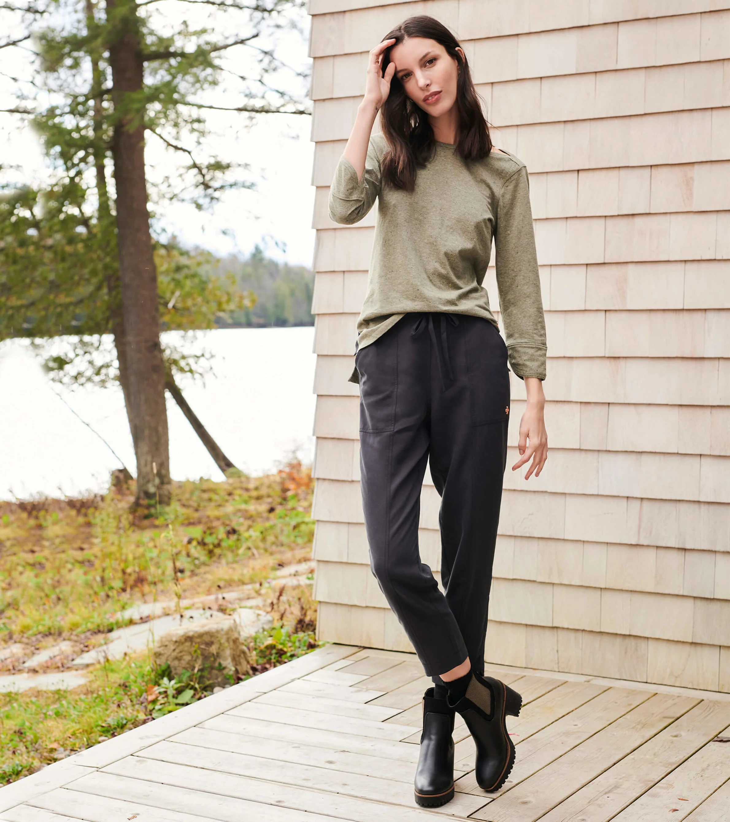 3/4 Sleeve Breton - Loden Green - Image 5