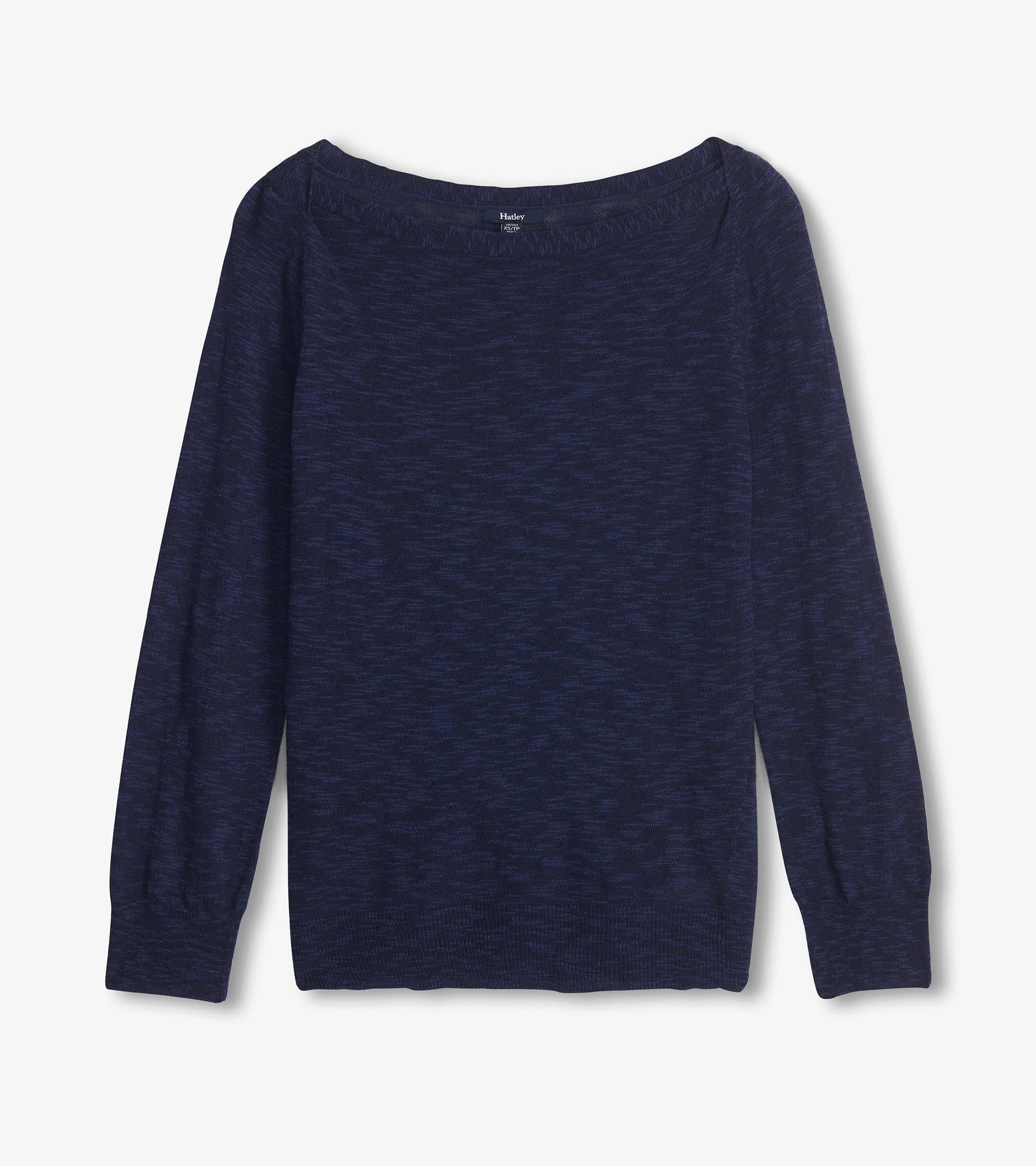 3/4 Sleeve Knit Breton - Navy - Image 2