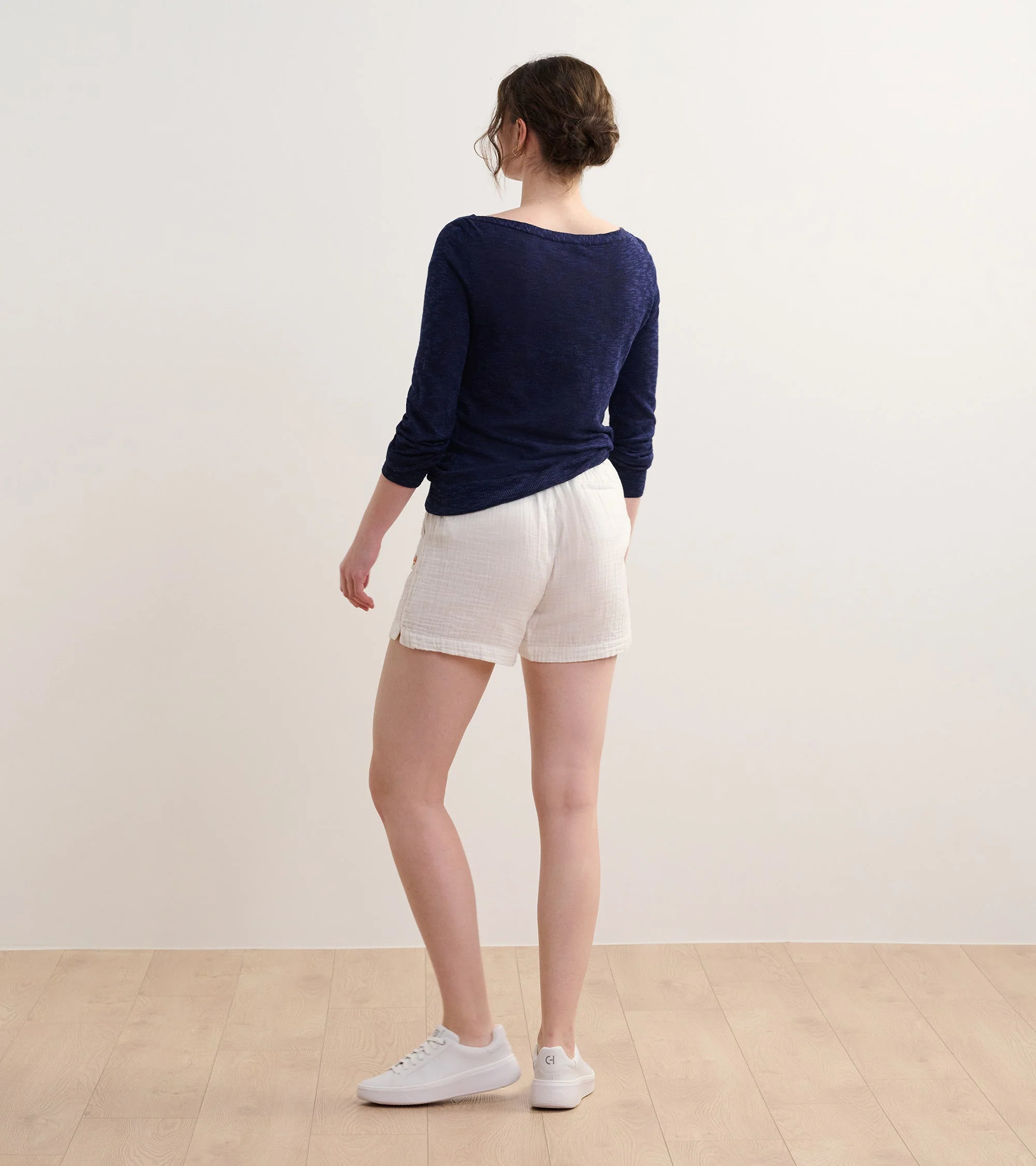 3/4 Sleeve Knit Breton - Navy - Image 5