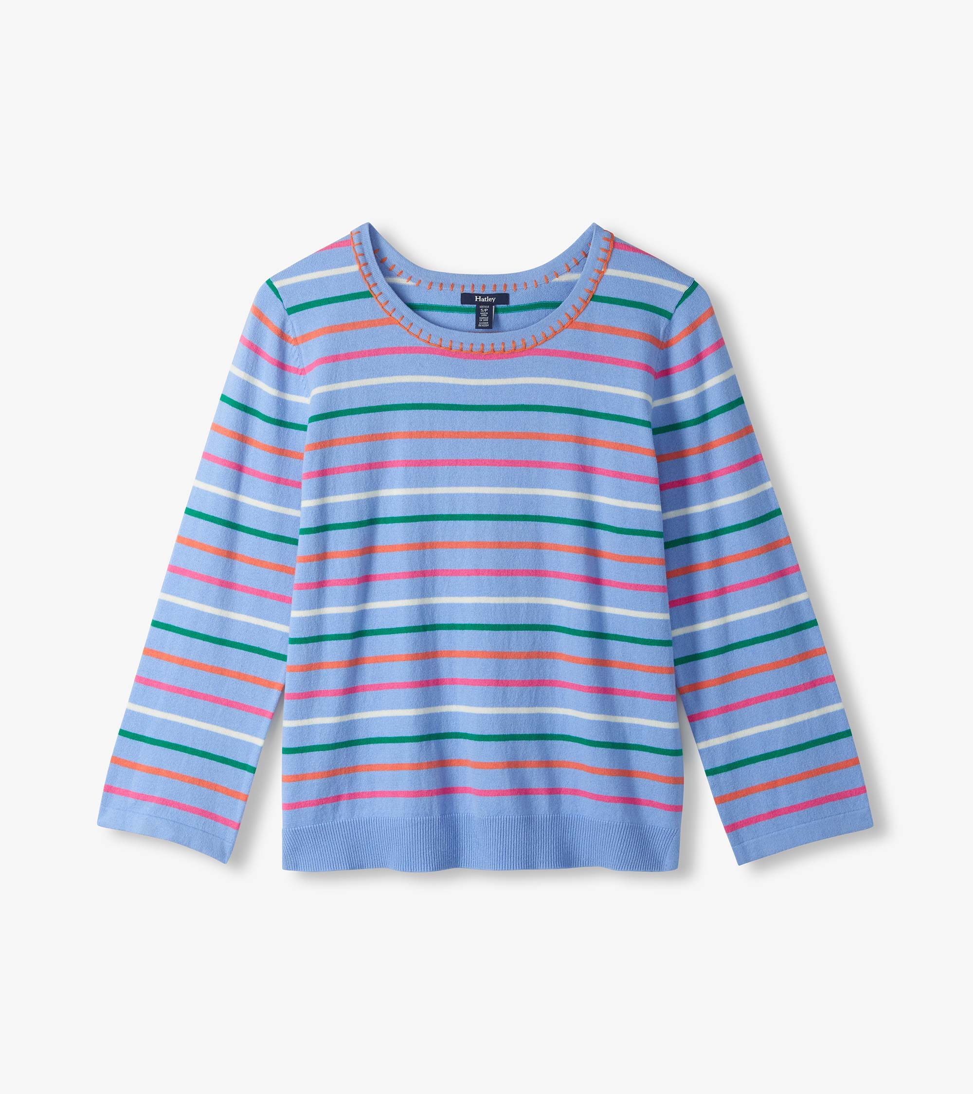 3/4 Sleeve Knit Top - Summer Stripes - Image 2