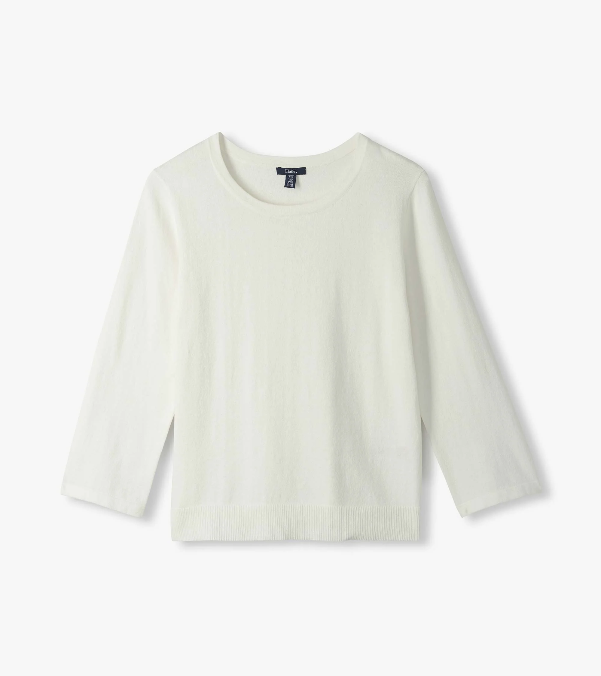 3/4 Sleeve Knit Top - White - Image 2