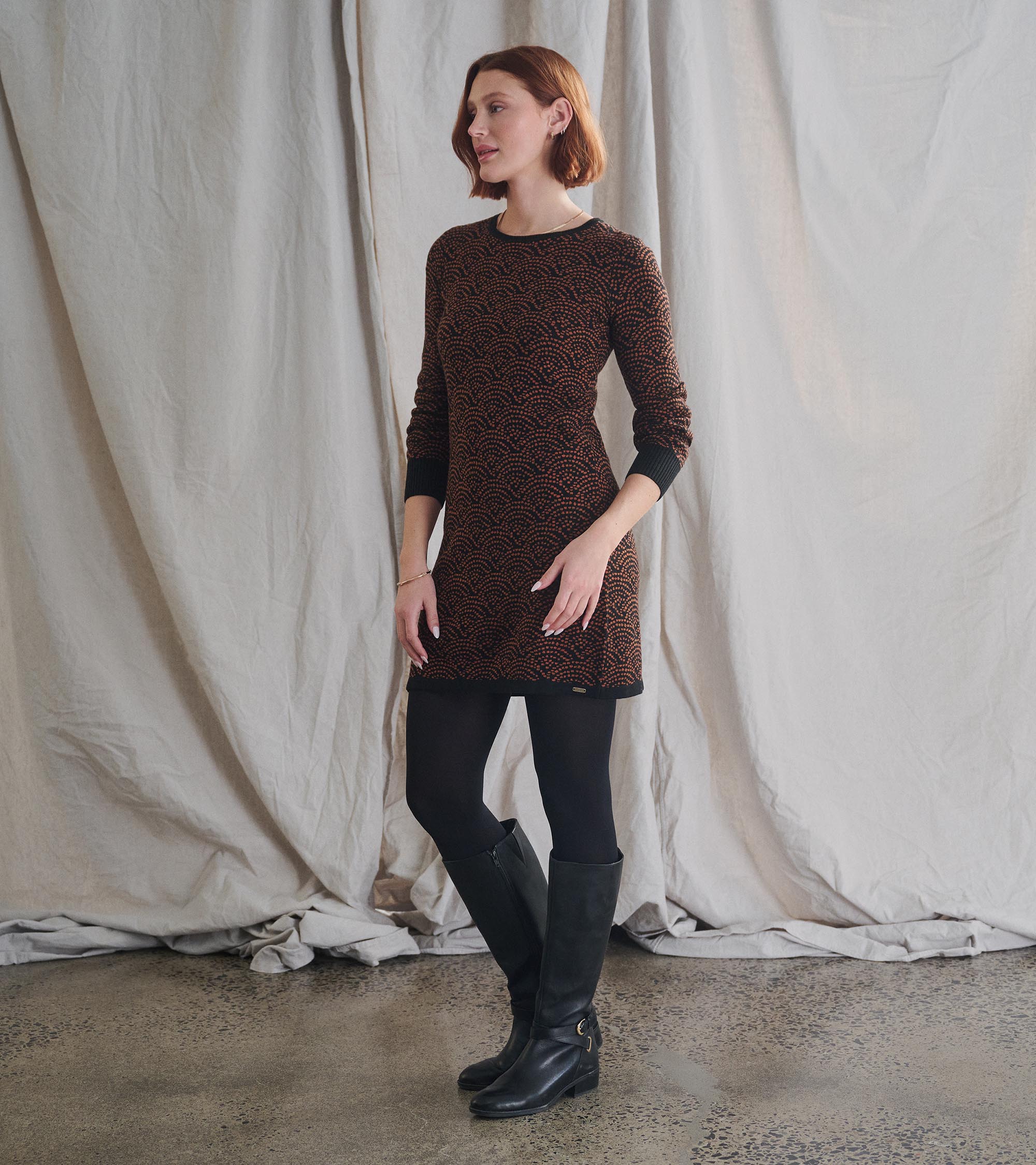 Abigail Sweater Dress - Art Deco Dots - Image 4