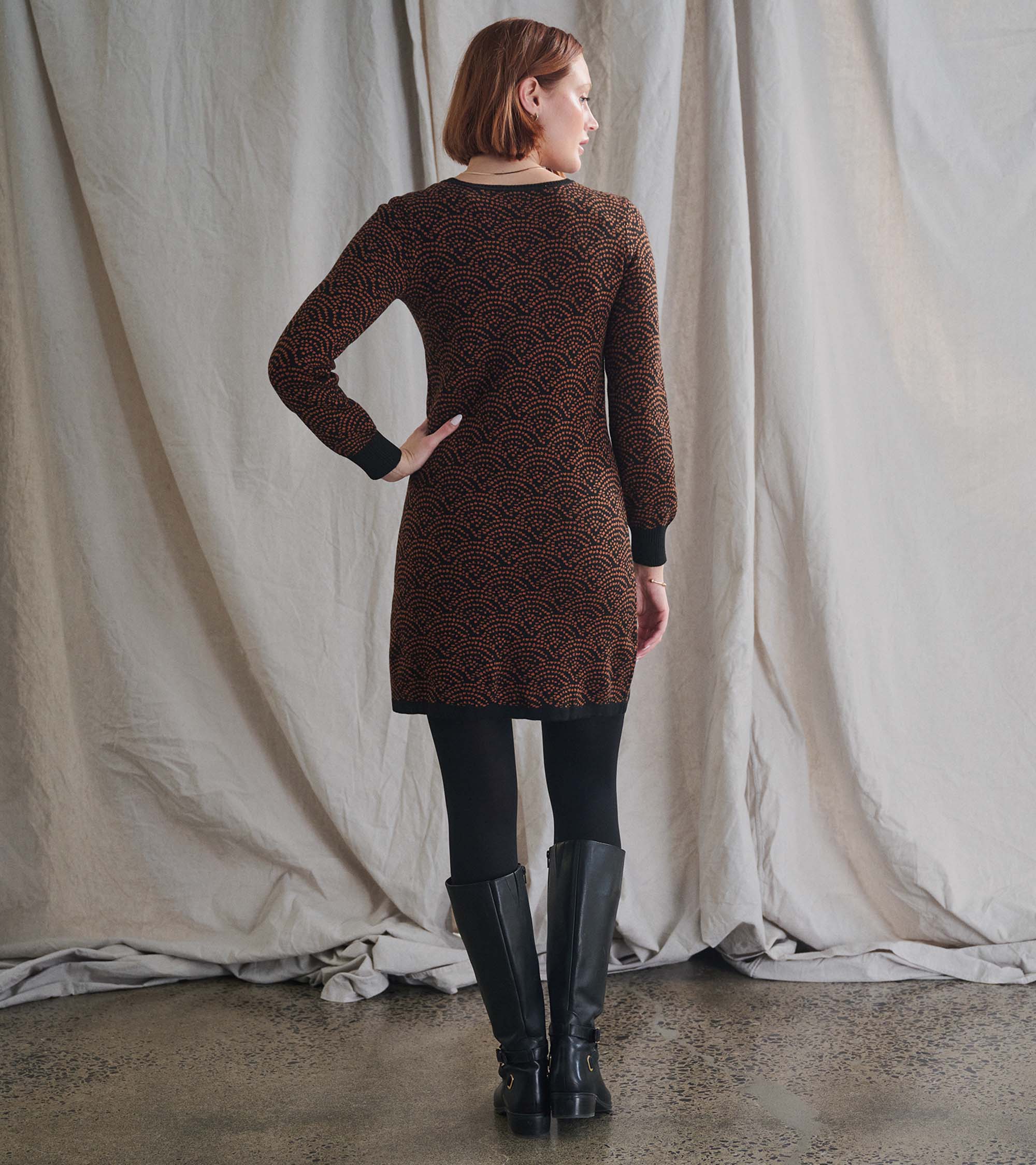 Abigail Sweater Dress - Art Deco Dots - Image 5
