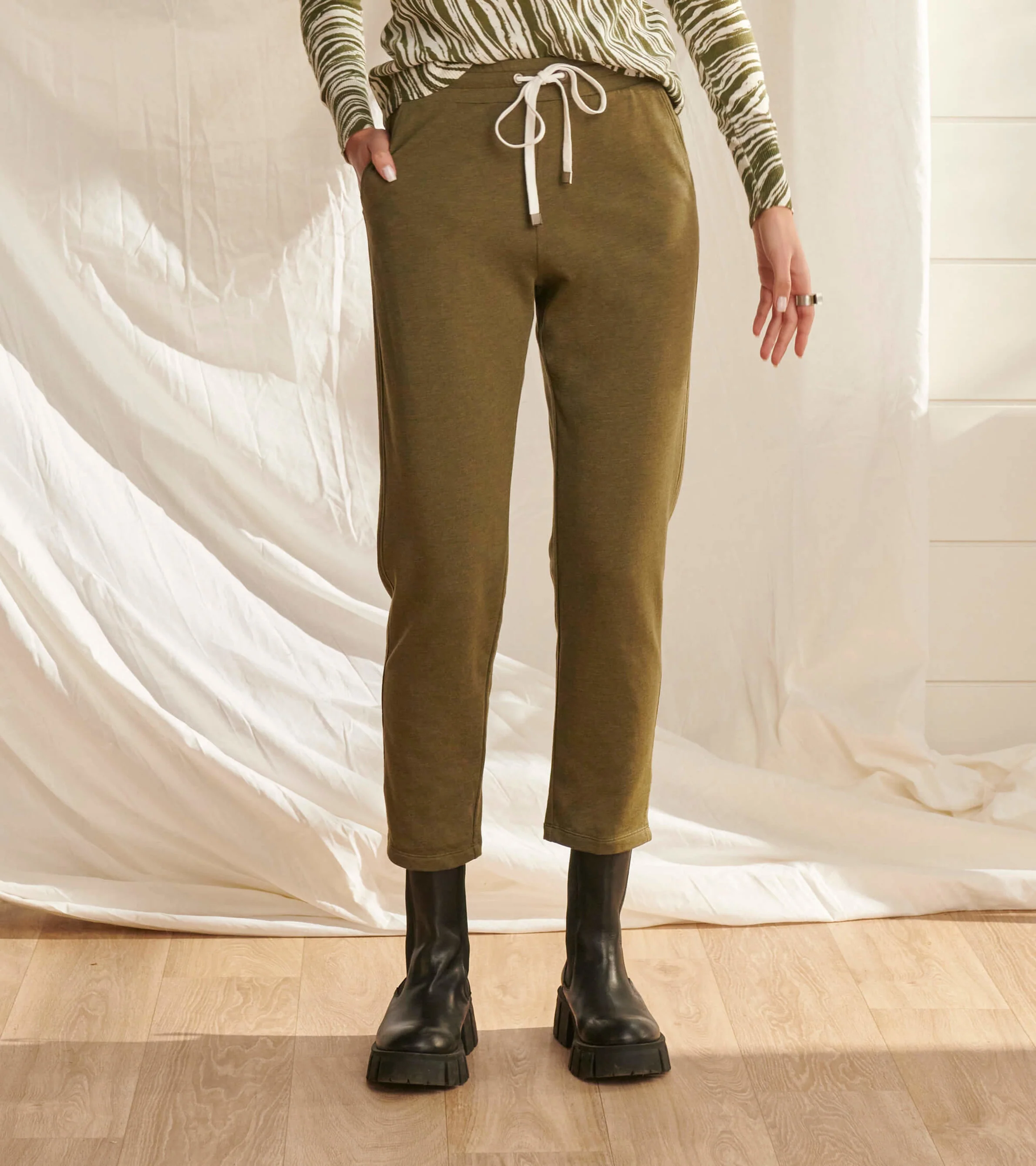 Adrien Jogger - Loden Green Melange - Image 3