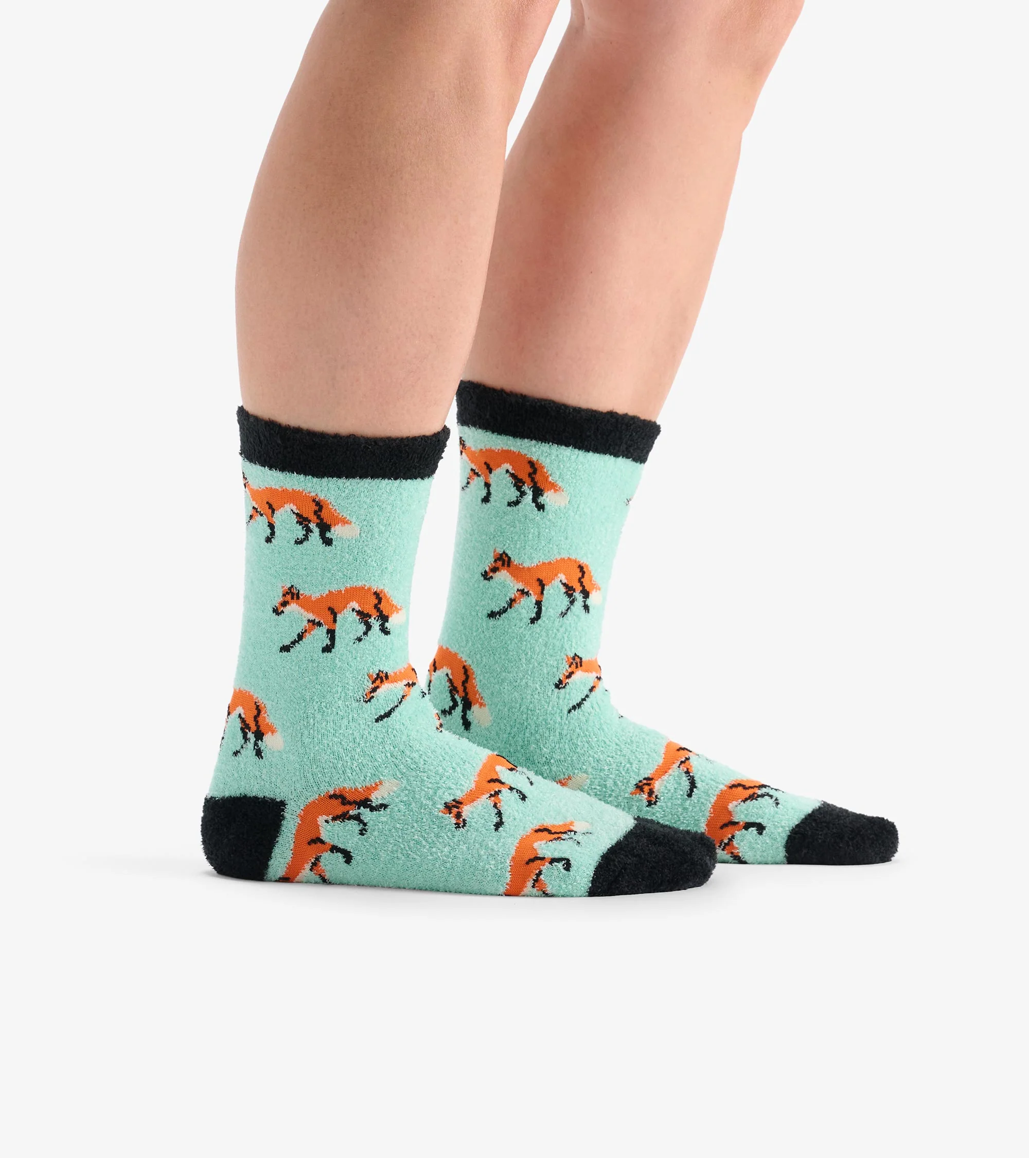 Adult Foxes Fuzzy Socks