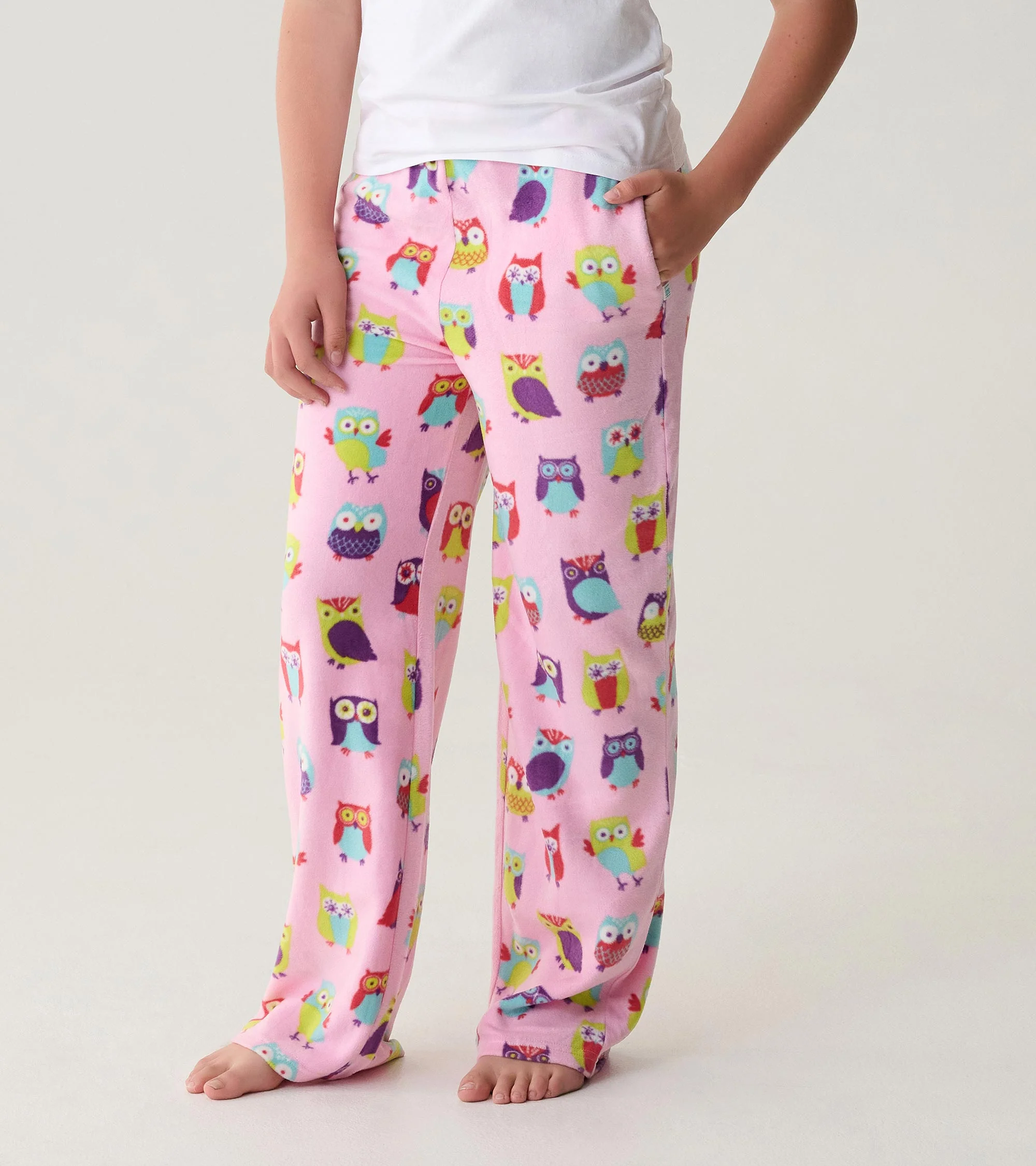 Adult Fuzzy Owls Polar Pants - Image 3