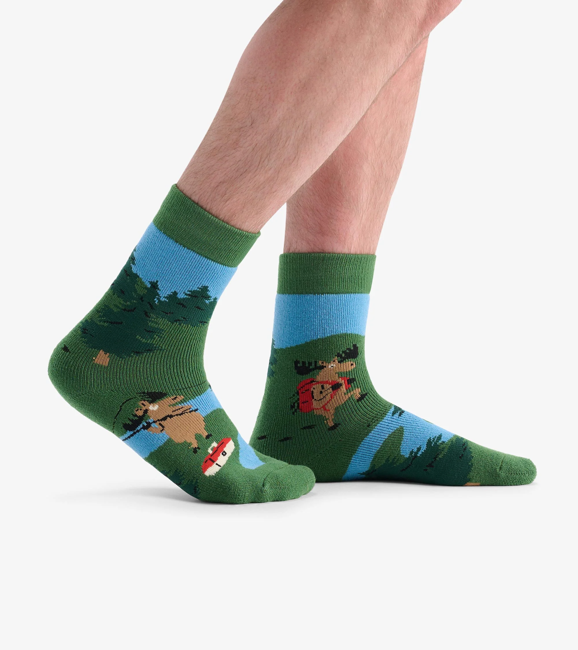 Adult Hiking Moose Cozy Socks