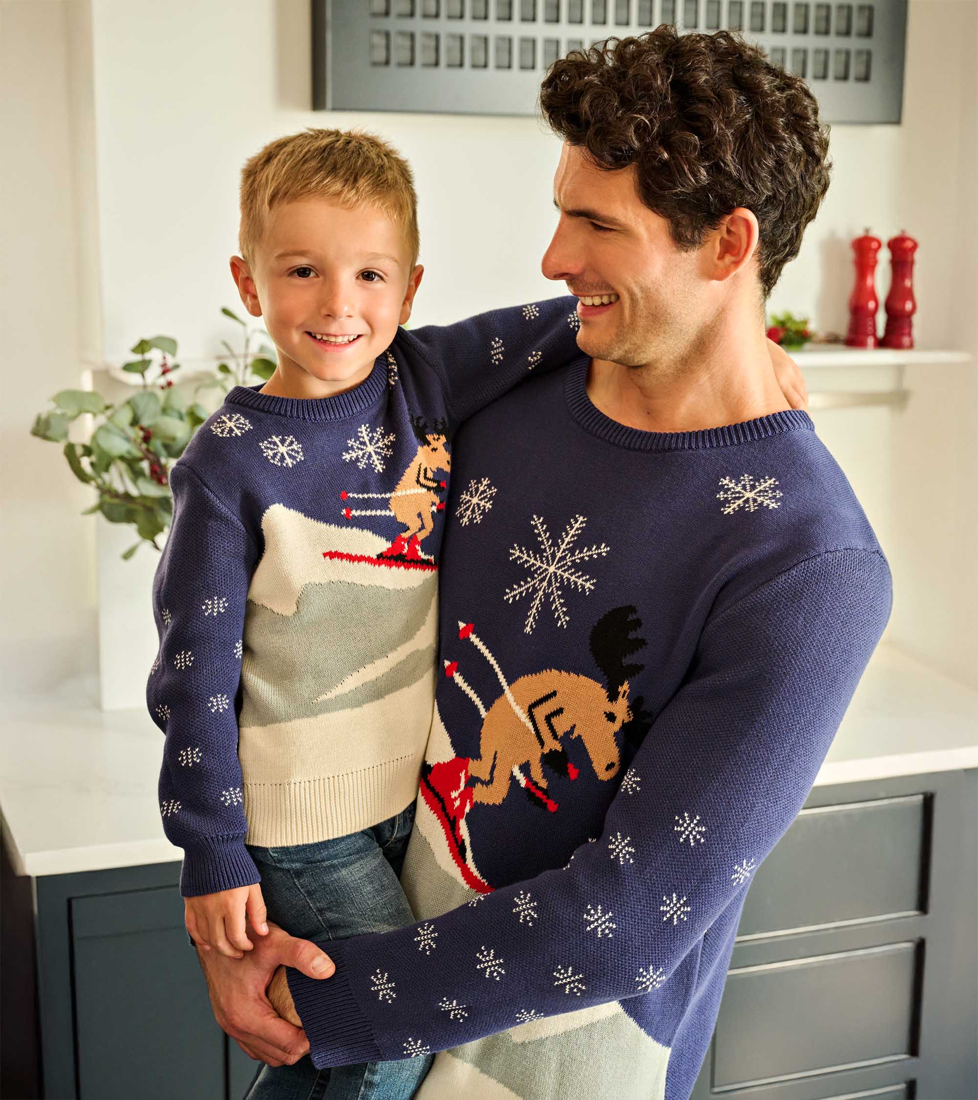 Adult Skiing Moose Holiday Sweater - Image 3