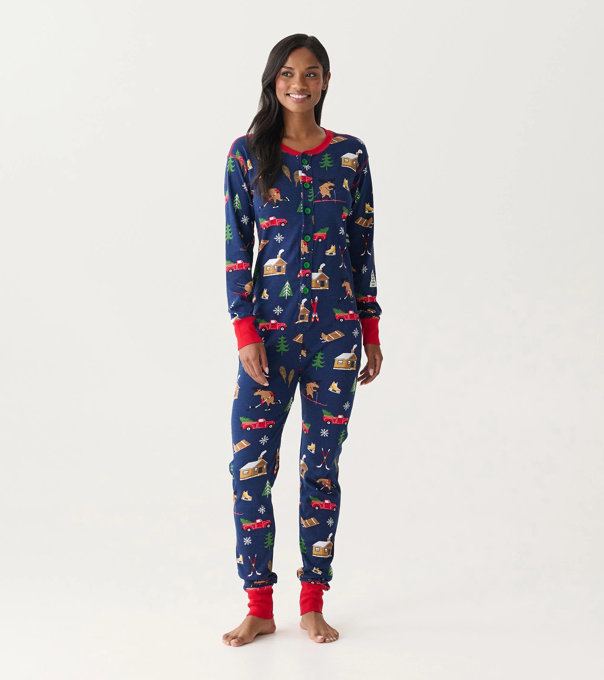 Adult Winter Cabin Onesie - Image 3