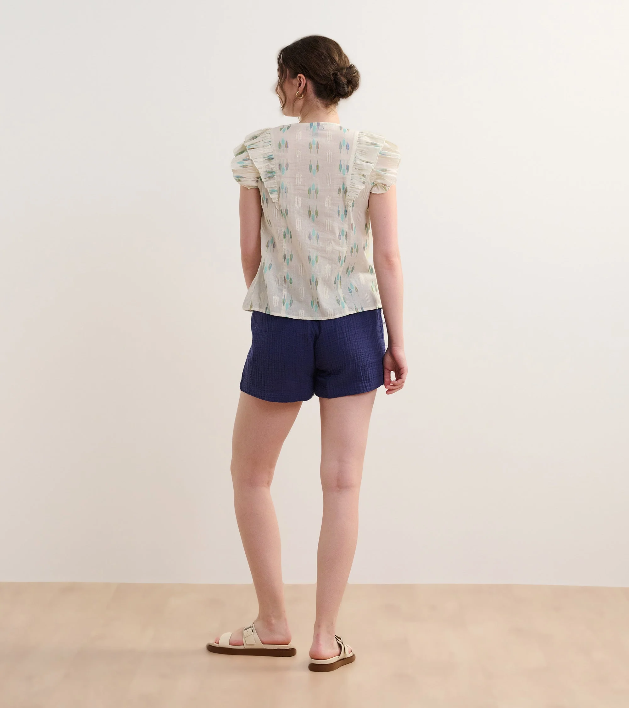 Alexa Popover - Blue Feather Ikat - Image 5
