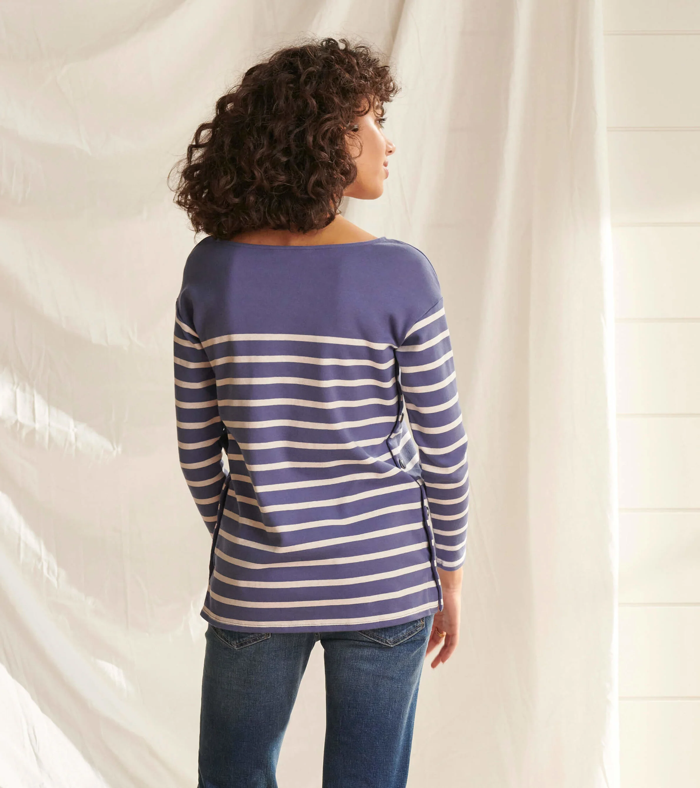 Ali Breton Top - Indigo Stripes - Image 4