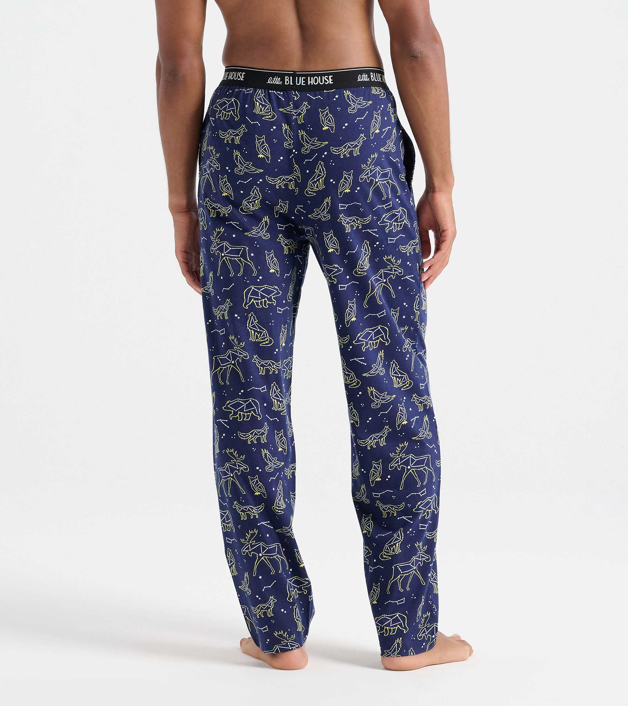 Animal Constellations Men's Cotton Pajama Pants - Image 3