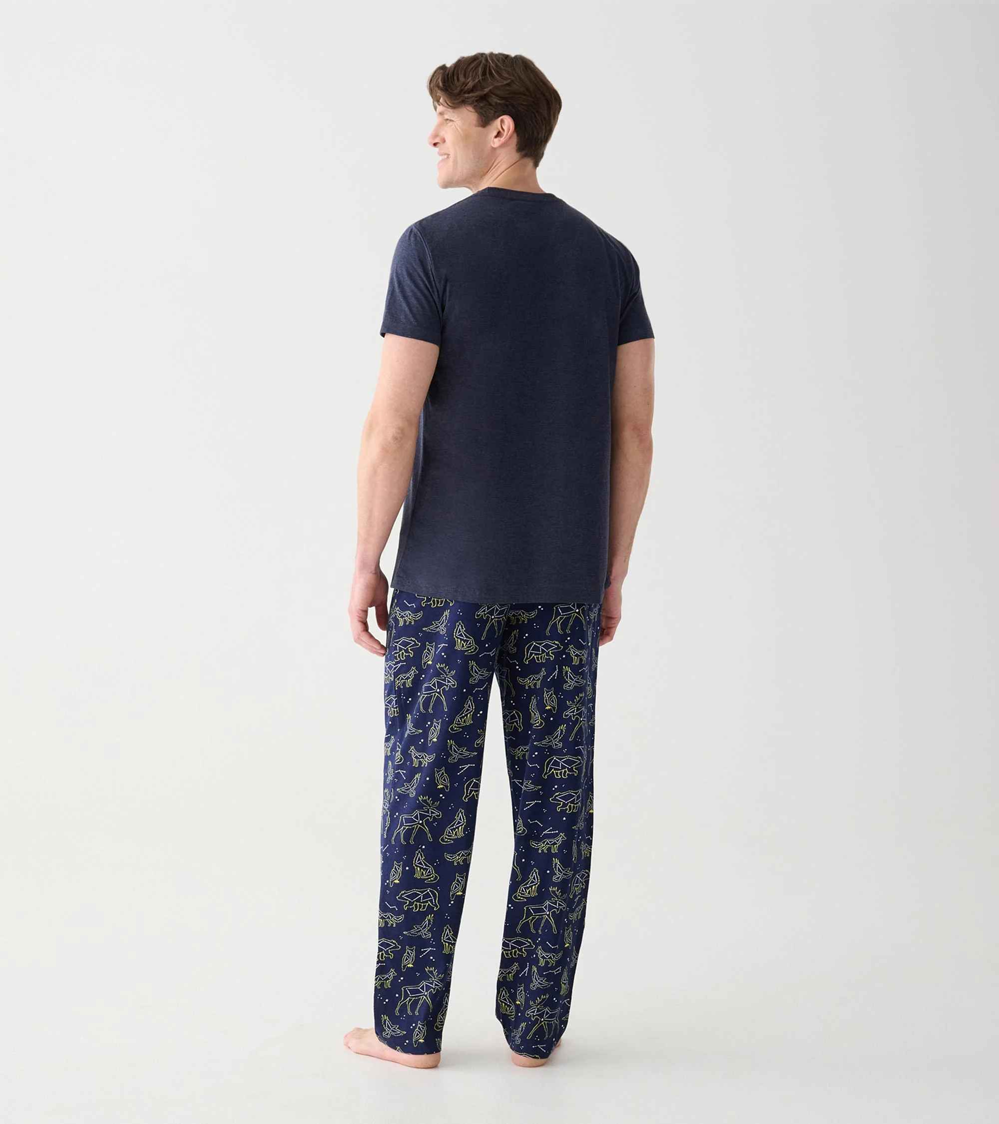 Animal Constellations Men's Cotton Pajama Pants - Image 5