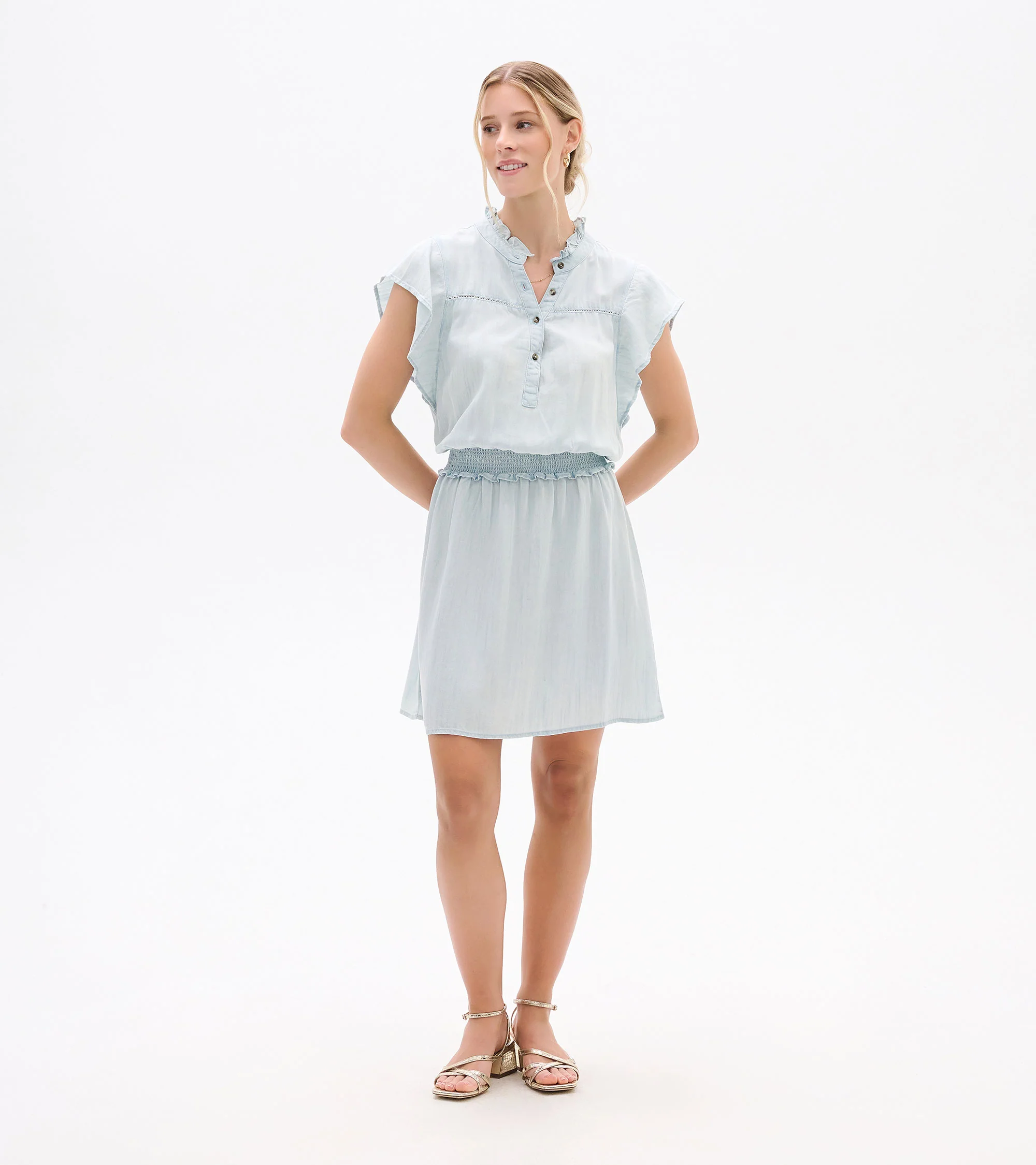 Ava Dress - Soft Blue Wash - Image 6