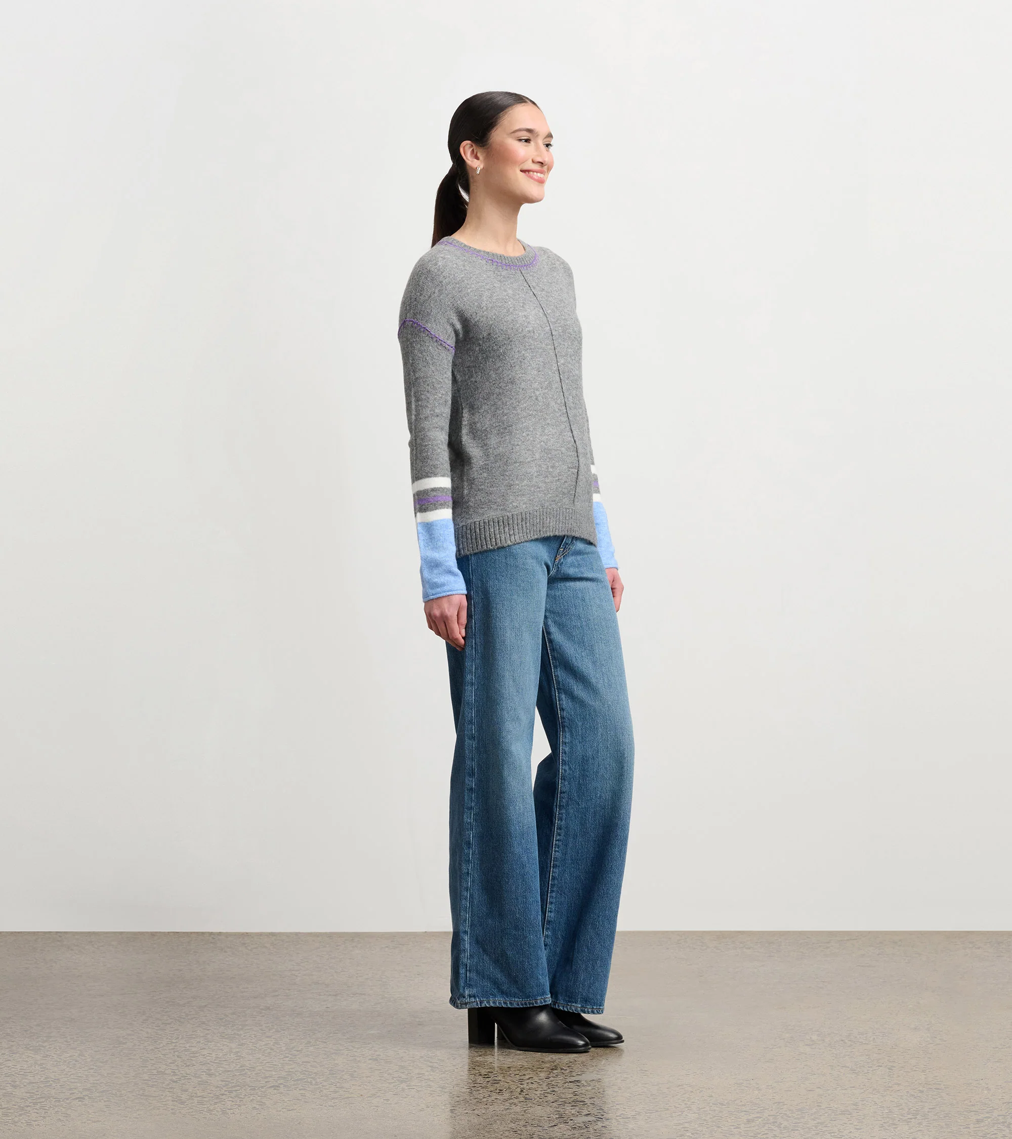 Avery Sweater - Charcoal Melange - Image 3