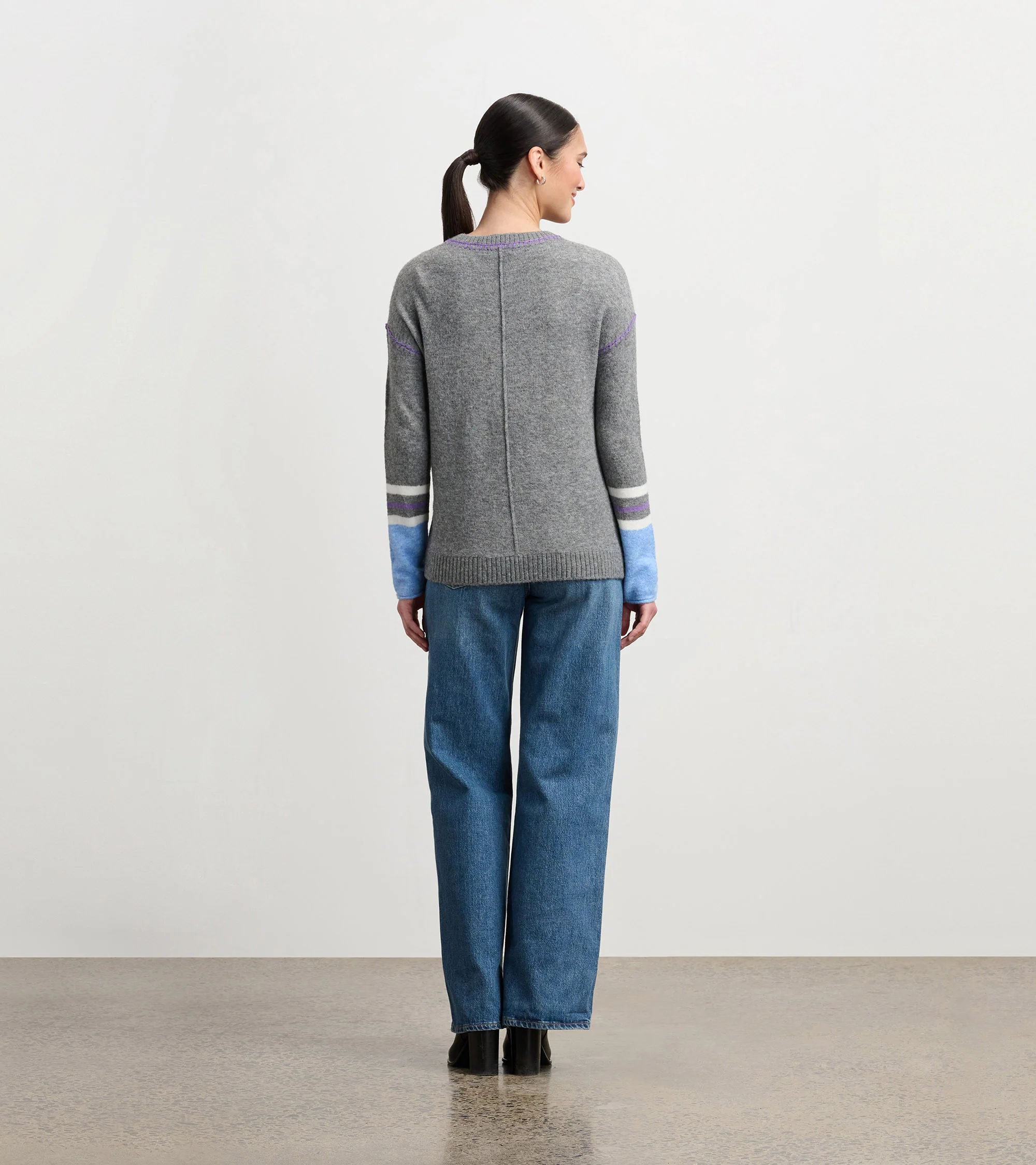 Avery Sweater - Charcoal Melange - Image 4