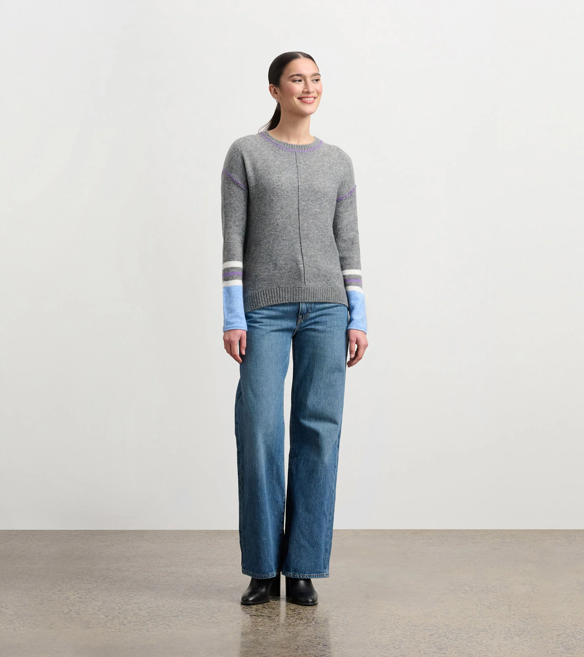 Avery Sweater - Charcoal Melange - Image 5