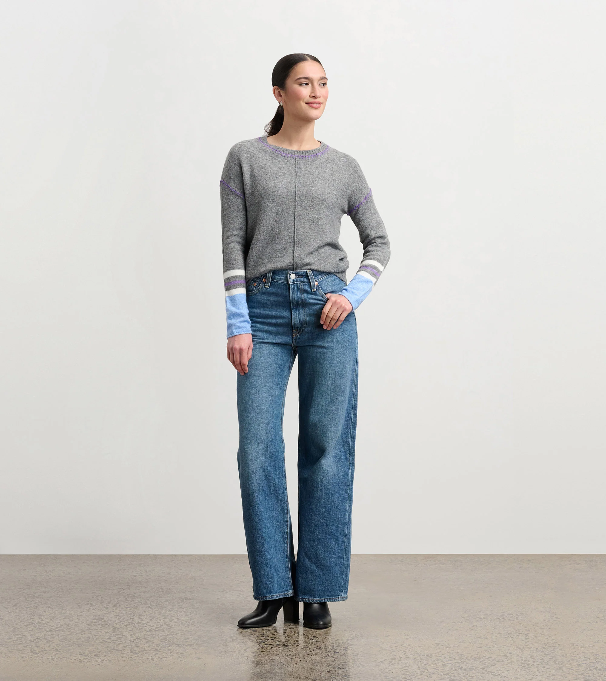 Avery Sweater - Charcoal Melange - Image 6