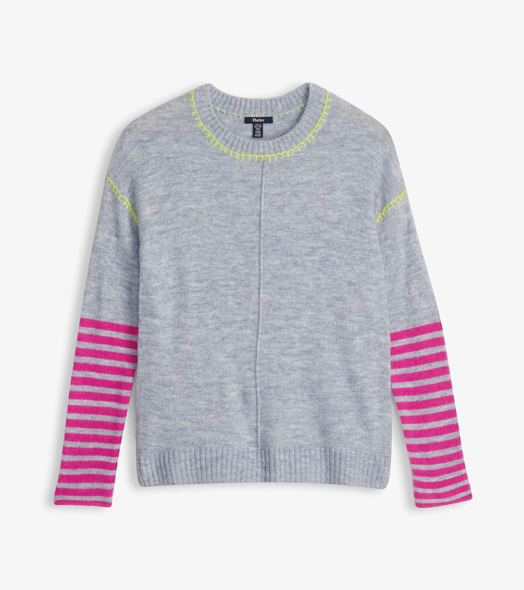 Avery Sweater - Hot Pink Stripes - Image 2