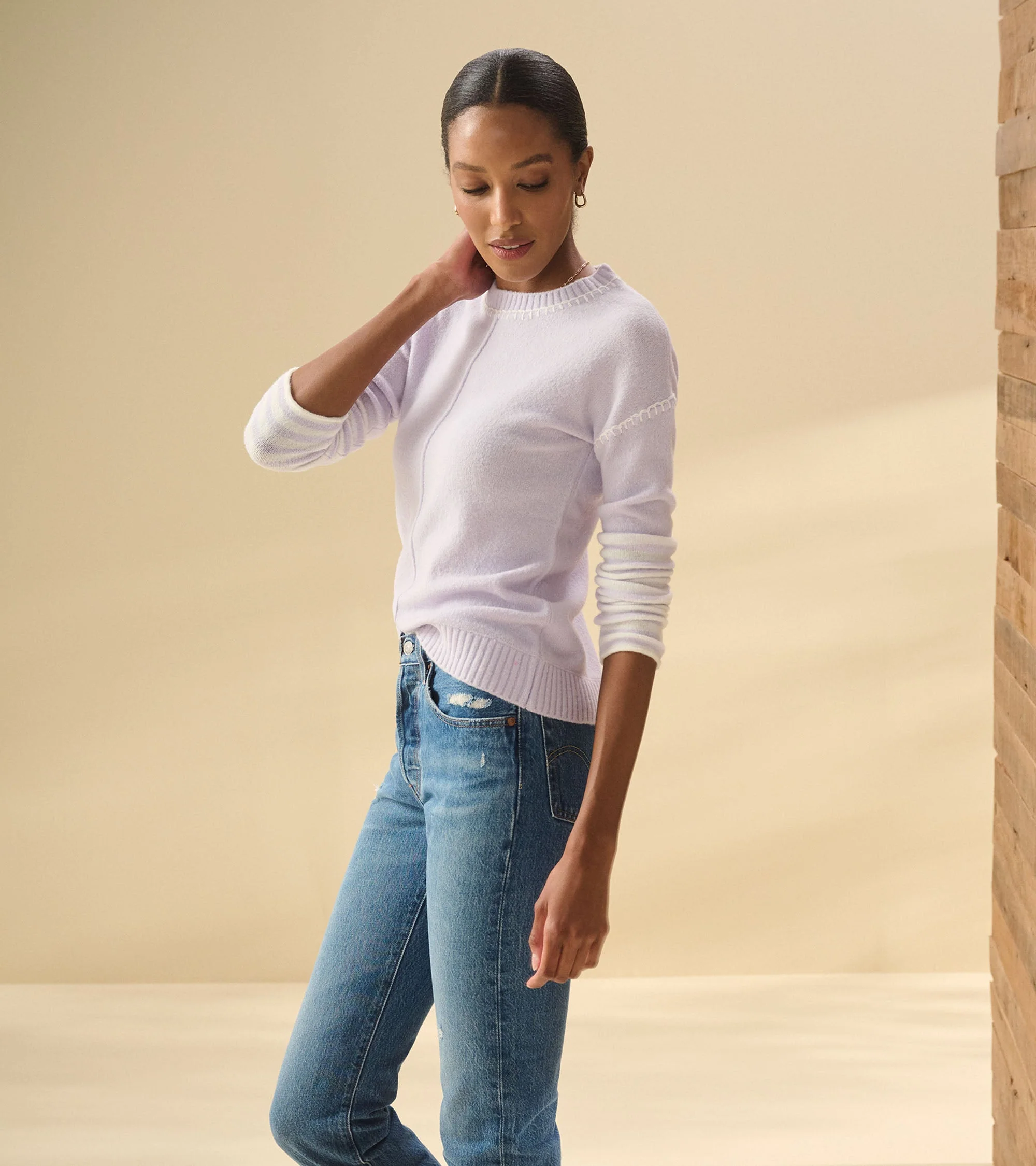 Avery Sweater - Lilac Stripes - Image 3