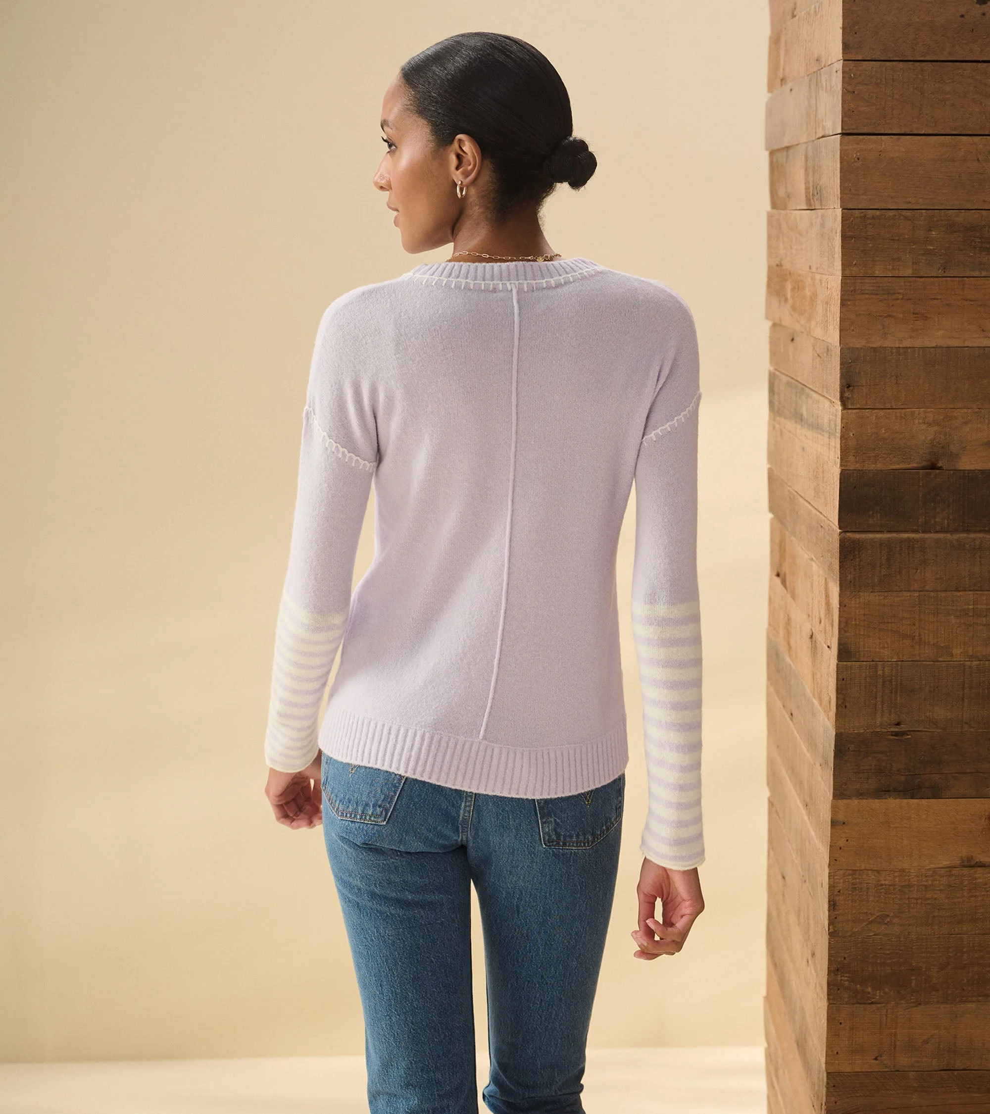 Avery Sweater - Lilac Stripes - Image 4