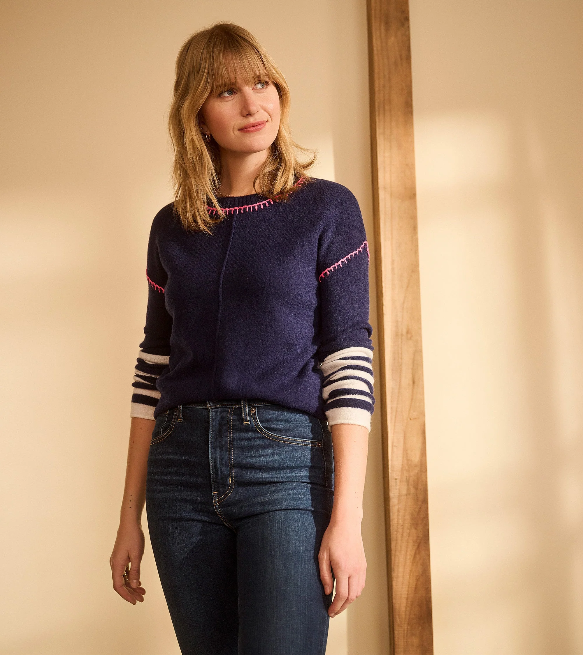 Avery Sweater - Navy Stripes - Image 5