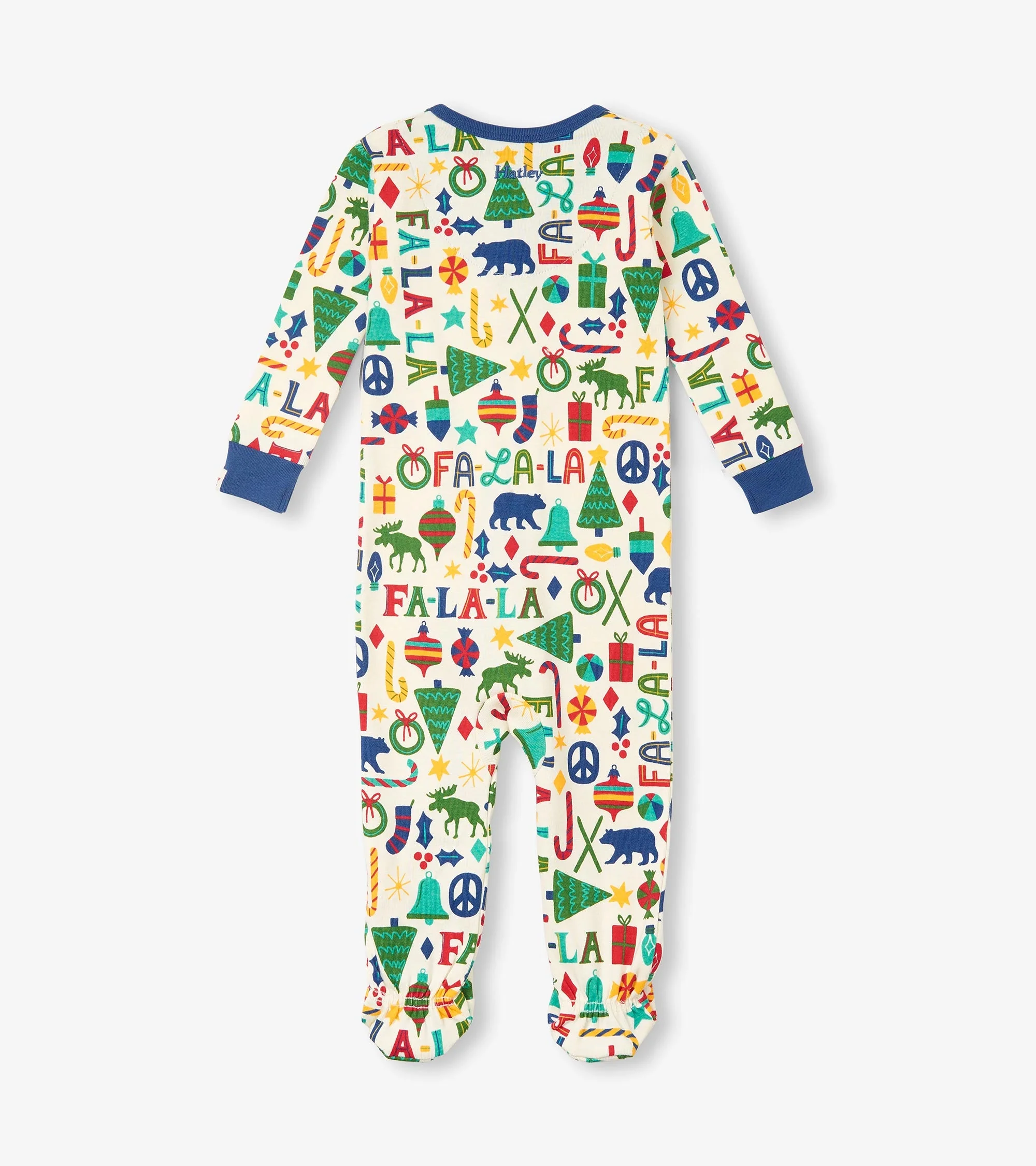 Baby Blue Falala Cotton Footed Sleeper - Image 2
