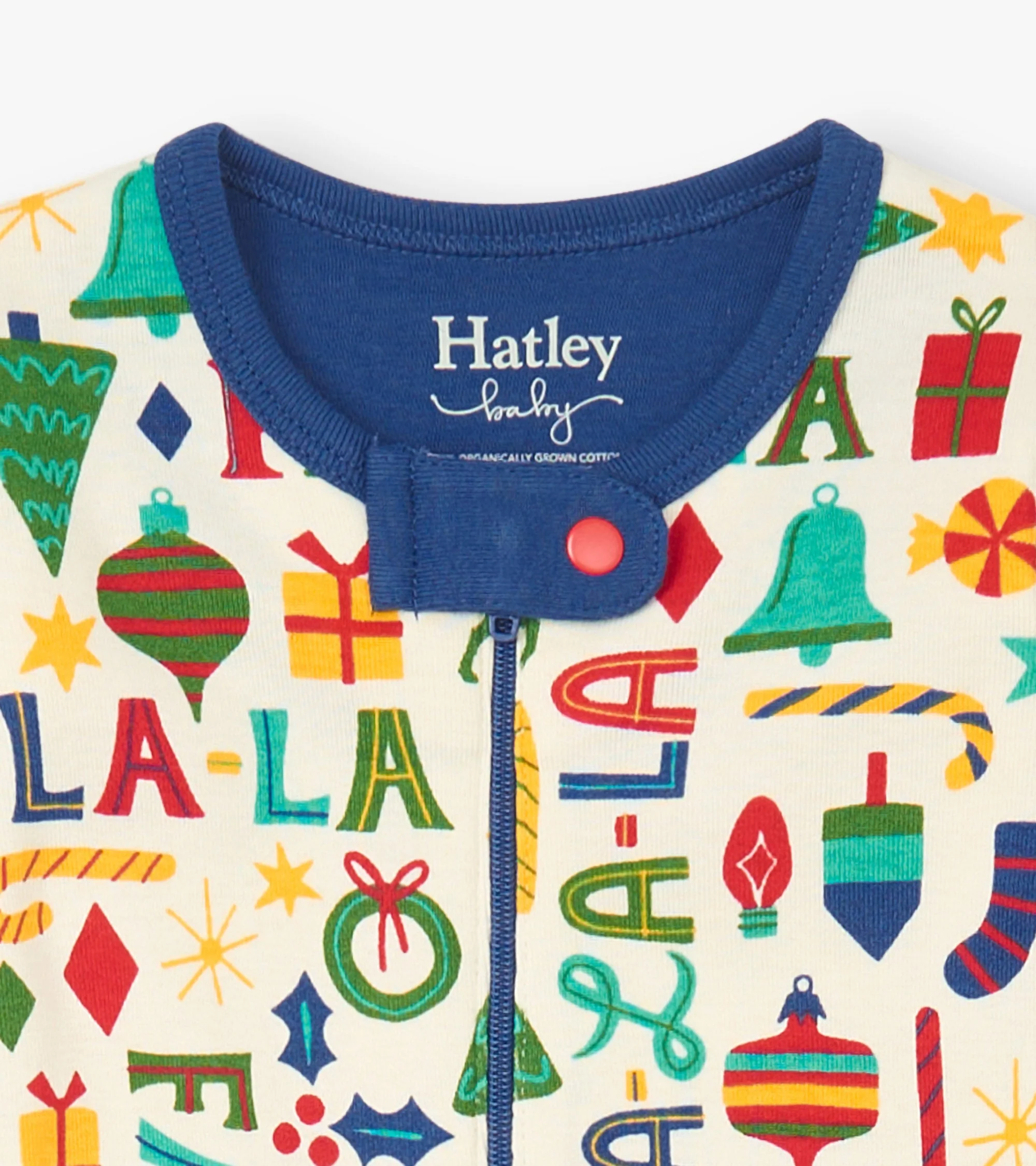 Baby Blue Falala Cotton Footed Sleeper - Image 3