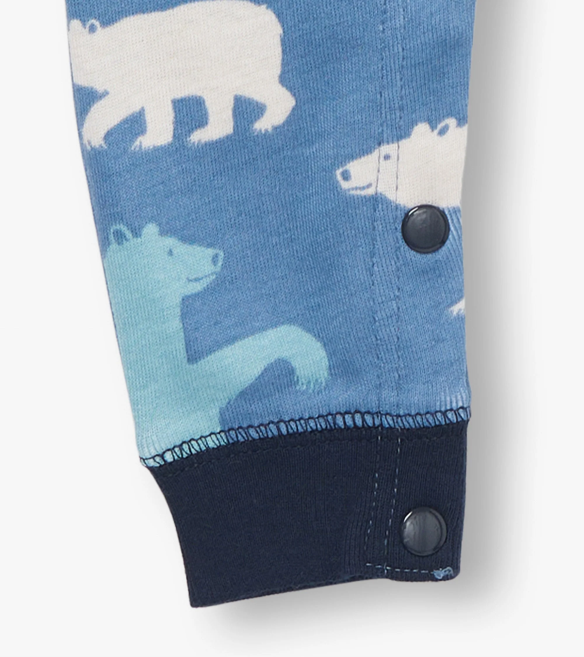 Baby Blue Polar Bears Sleeper & Hat - Image 4