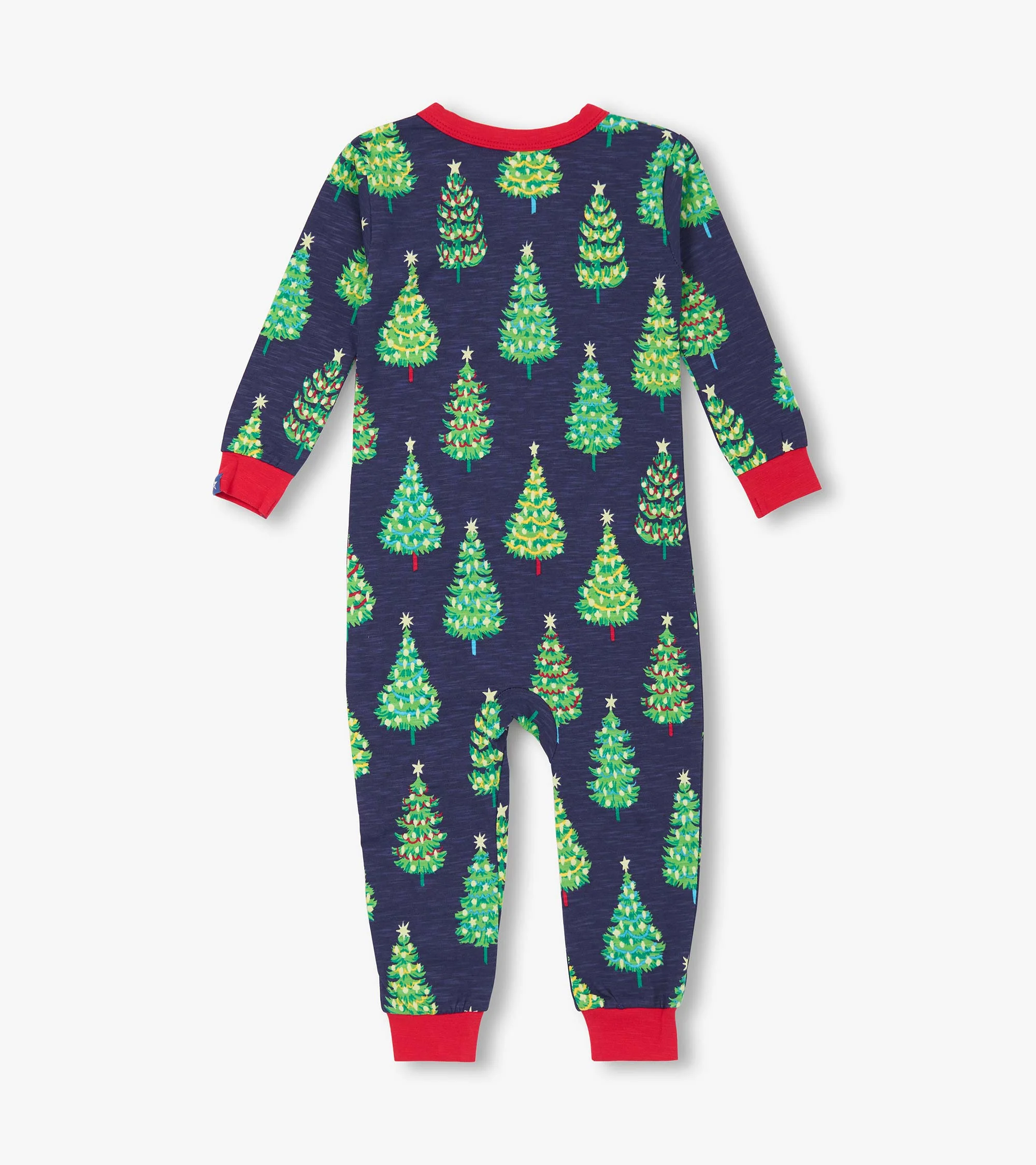 Baby Boys Bottle Brush Trees Glow in the Dark Cotton Sleeper - Image 2