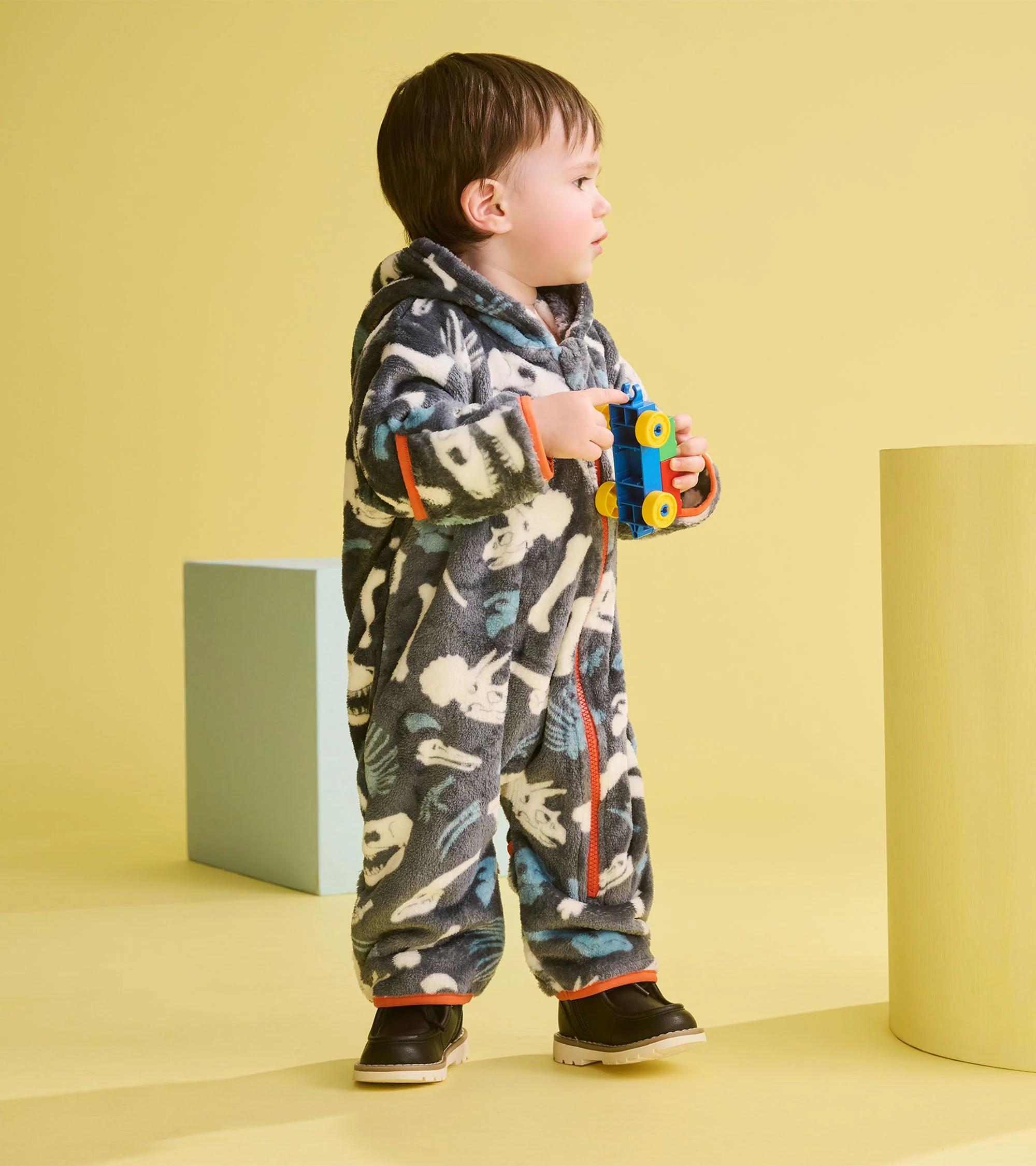 Baby Boys Dino Fossils Fleece Suit - Image 4