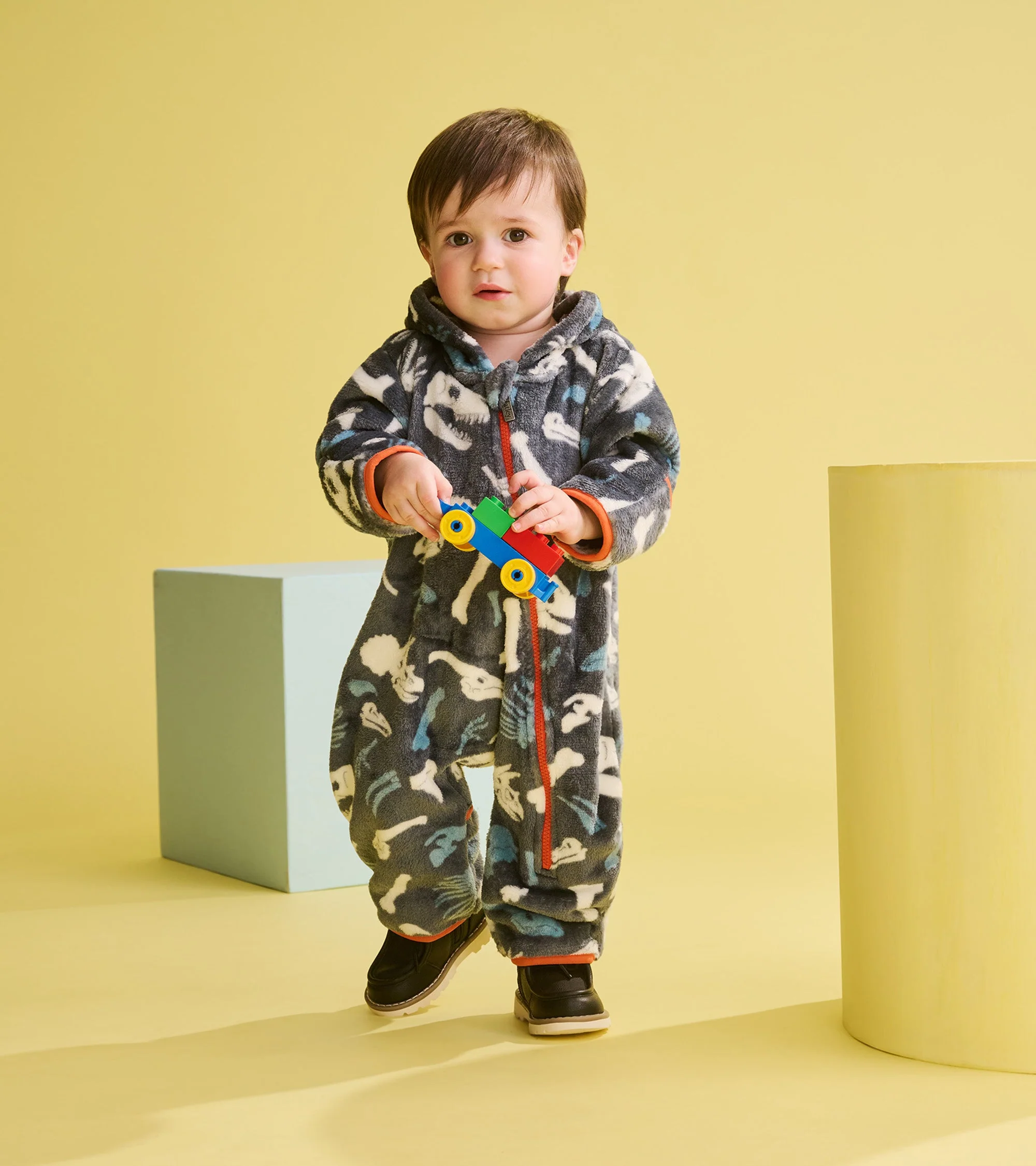 Baby Boys Dino Fossils Fleece Suit - Image 8