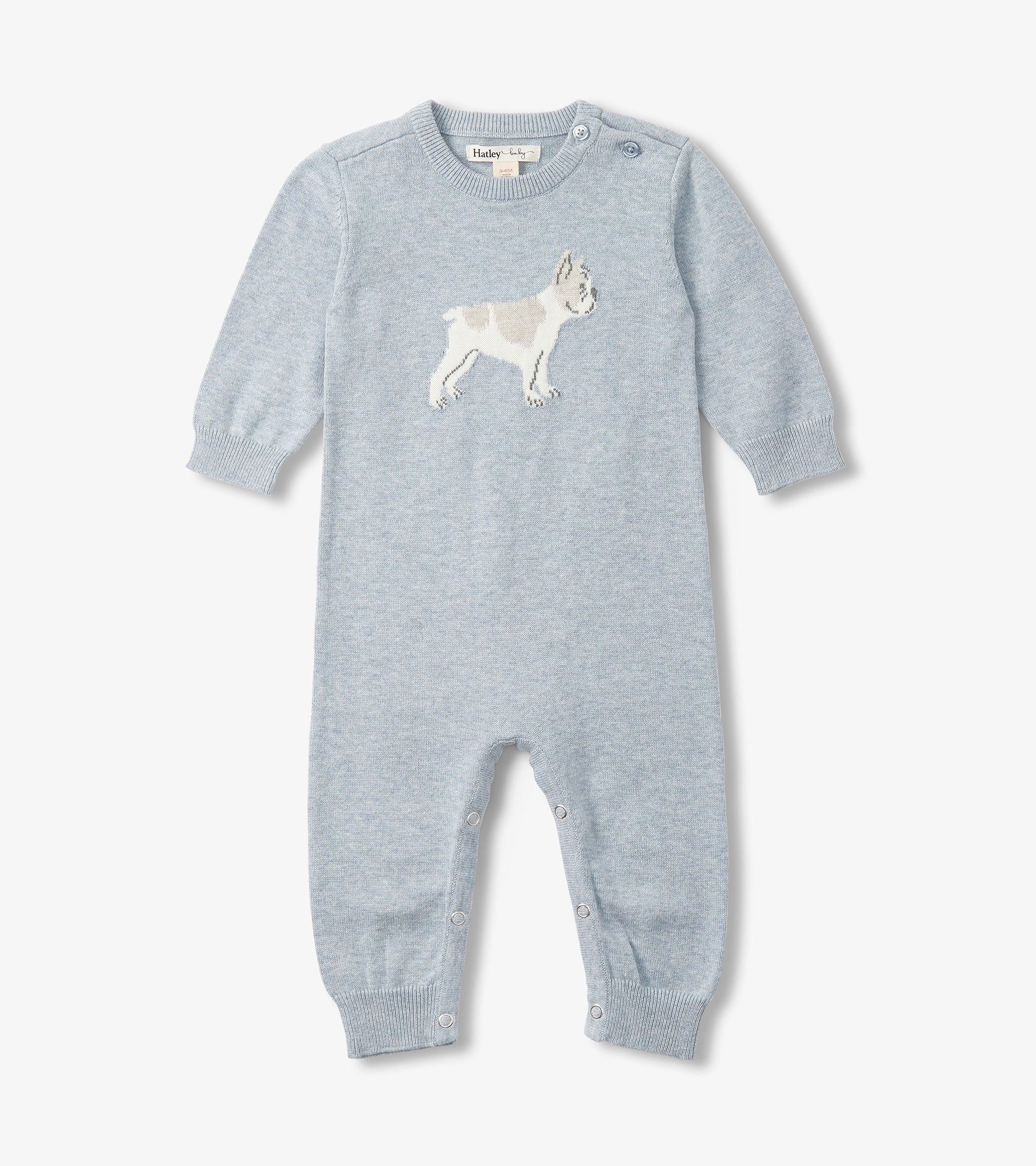 Baby Boys Little Bulldog Sweater Romper