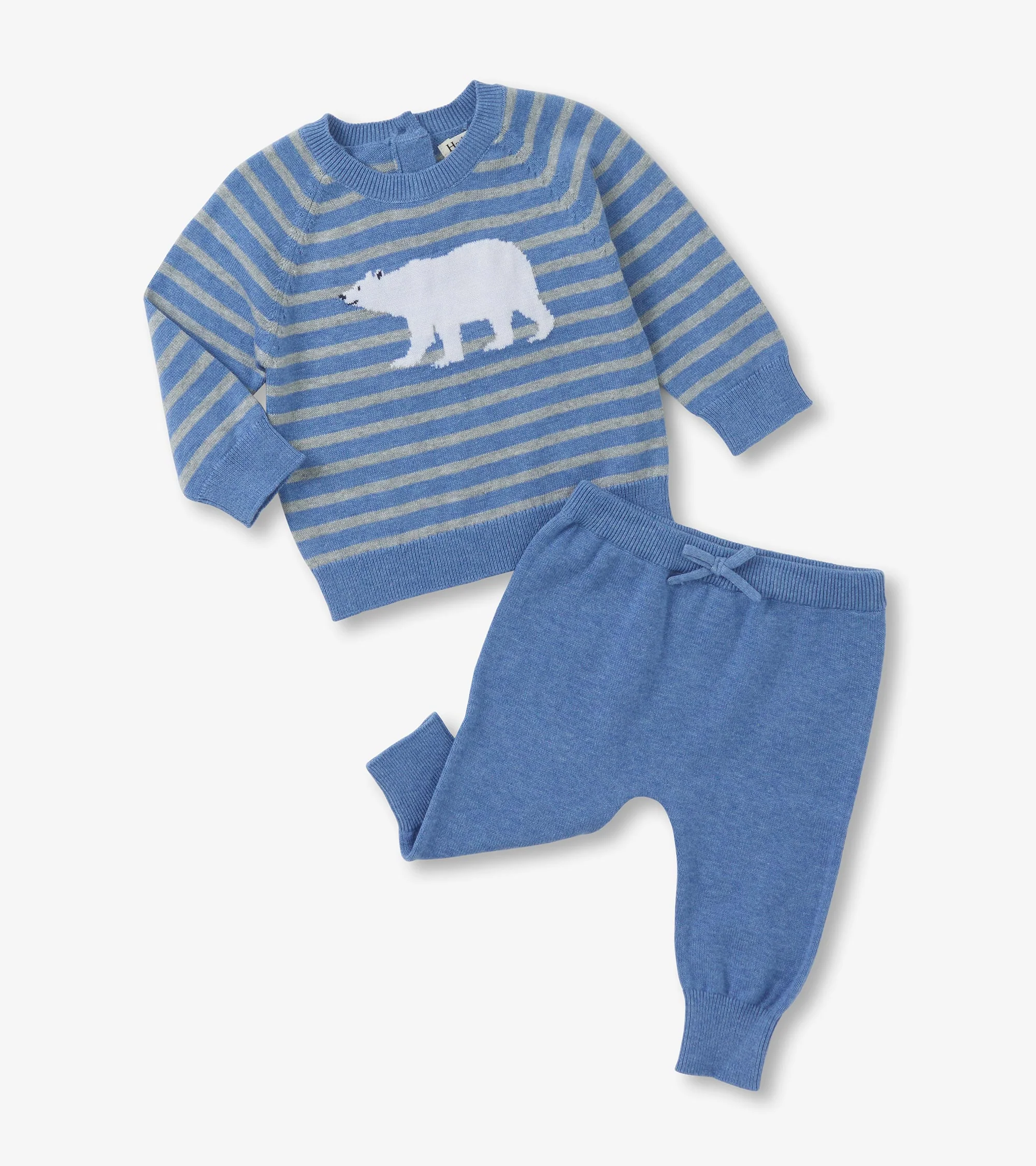 Baby Boys Polar Bear Pull On Sweater Set