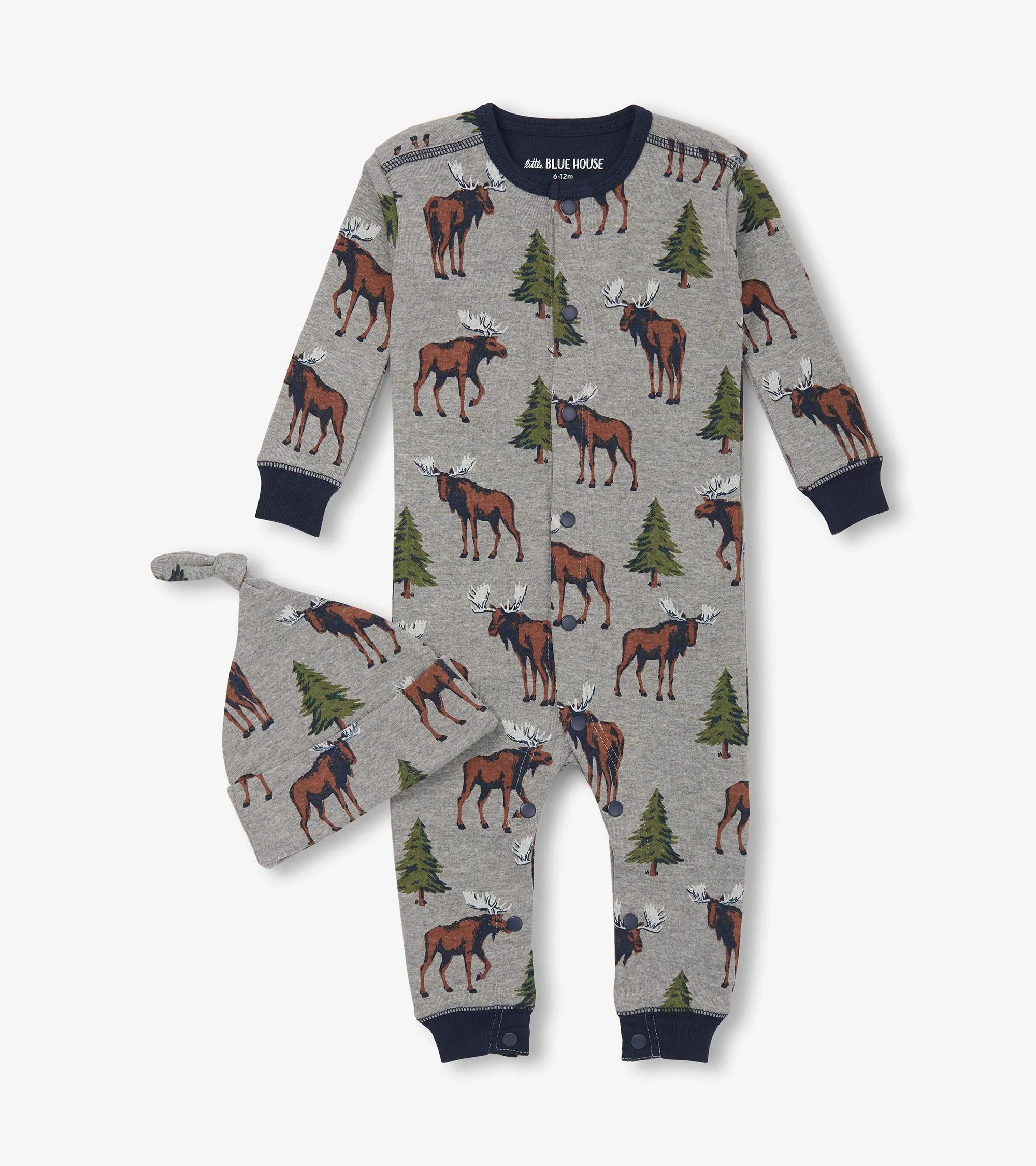 Baby Boys Wild Moose Sleeper & Hat
