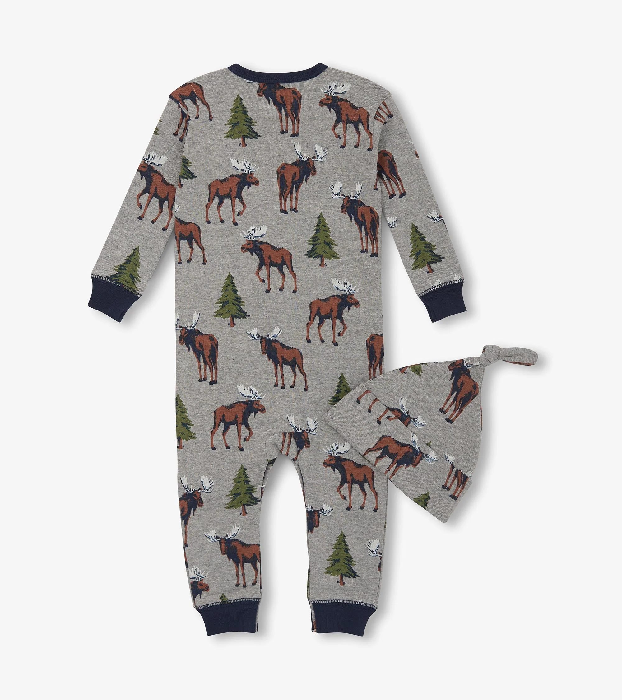 Baby Boys Wild Moose Sleeper & Hat - Image 2