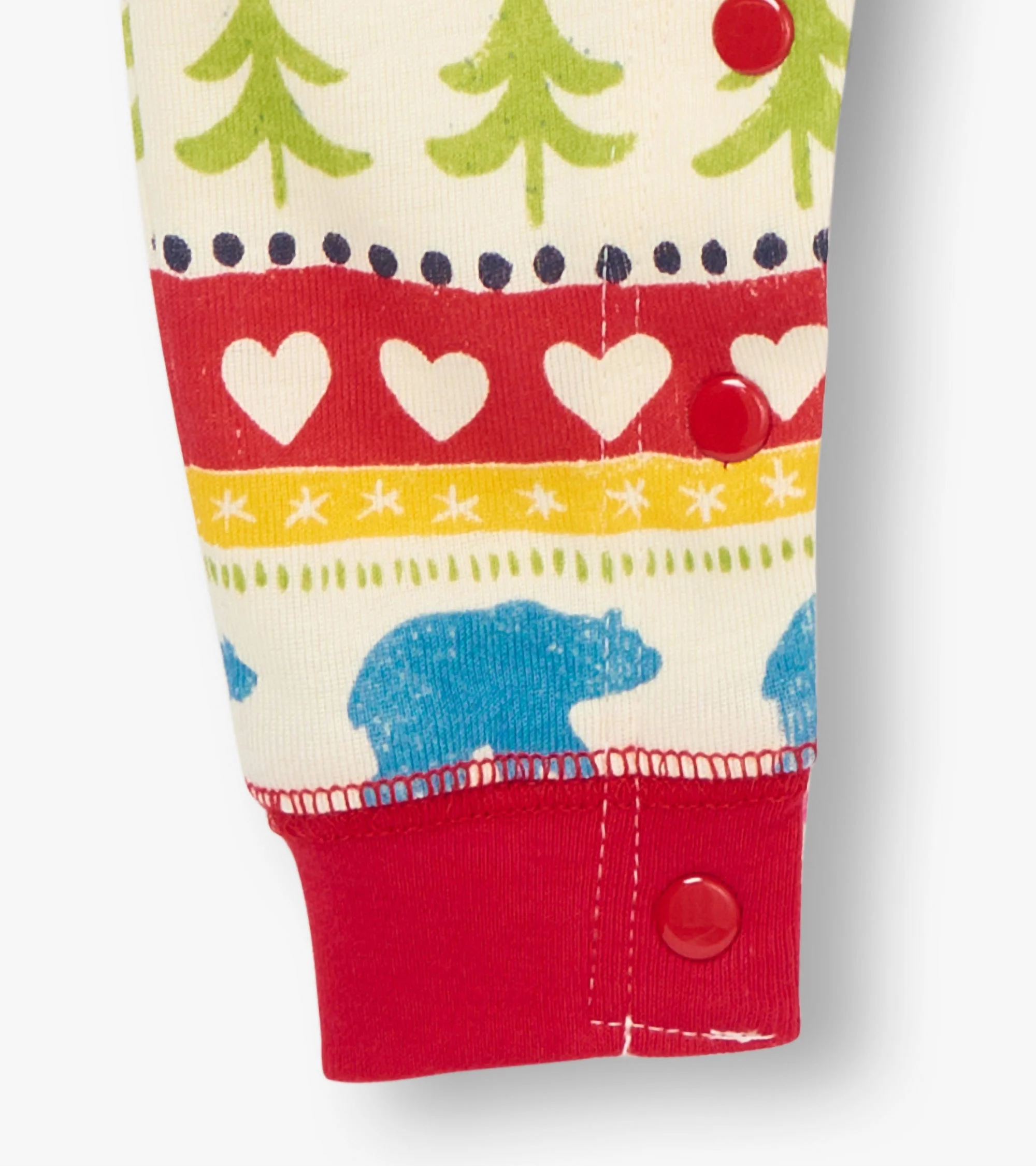 Baby Cream Fair Isle Union Suit - Image 4