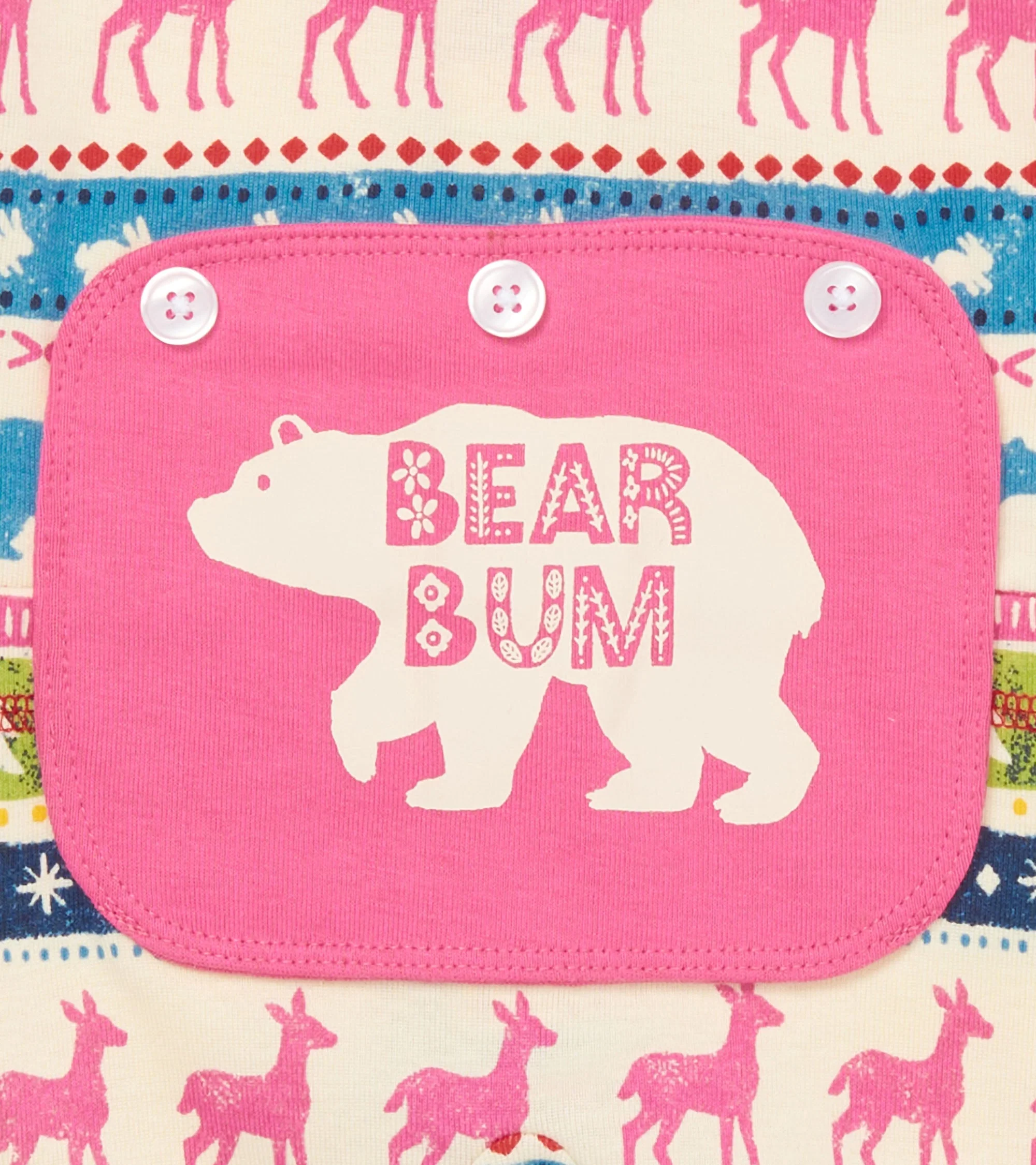 Baby Cream Fair Isle Union Suit - Image 5