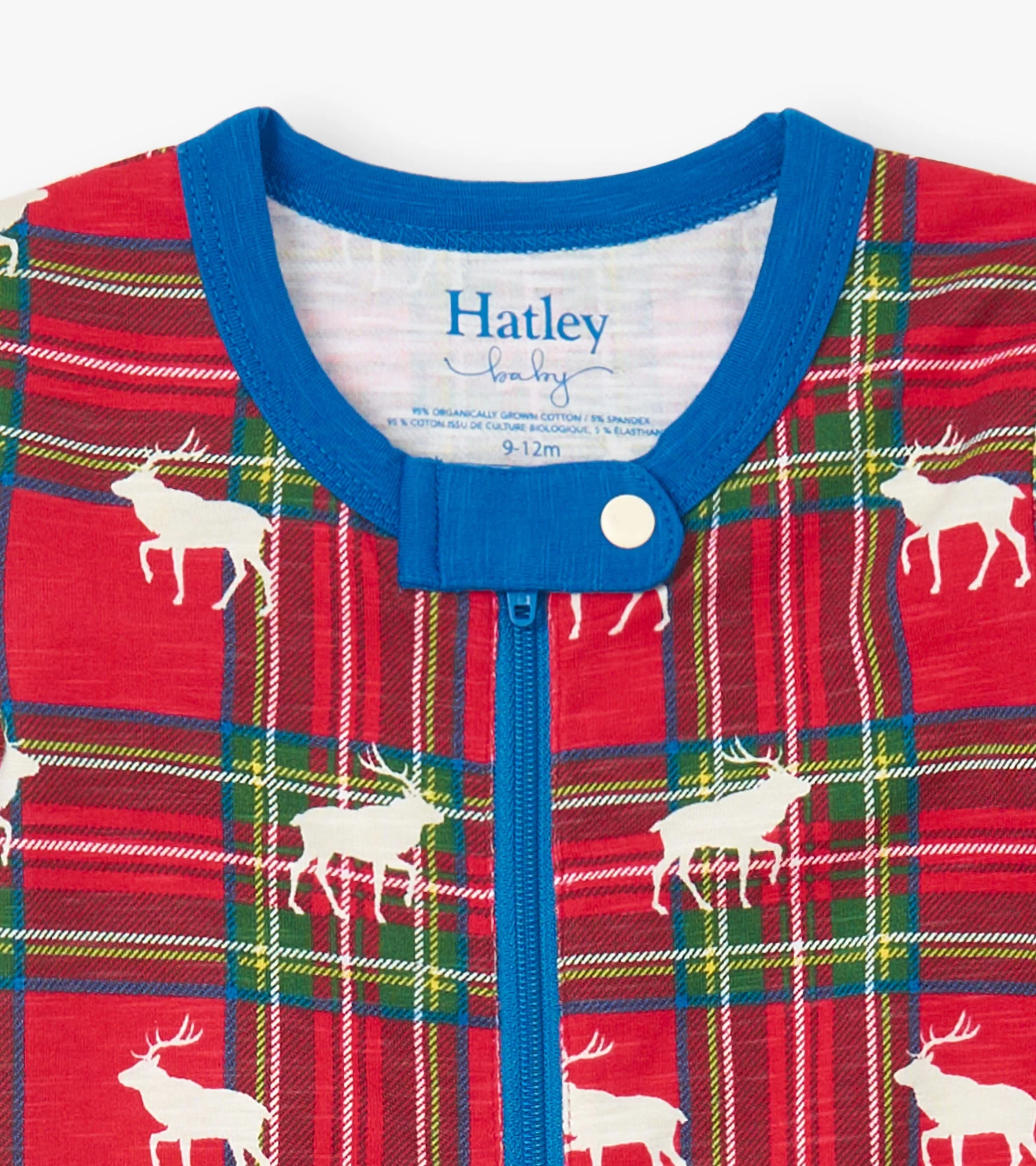 Baby Elk Plaid Cotton Footed Sleeper - Image 3