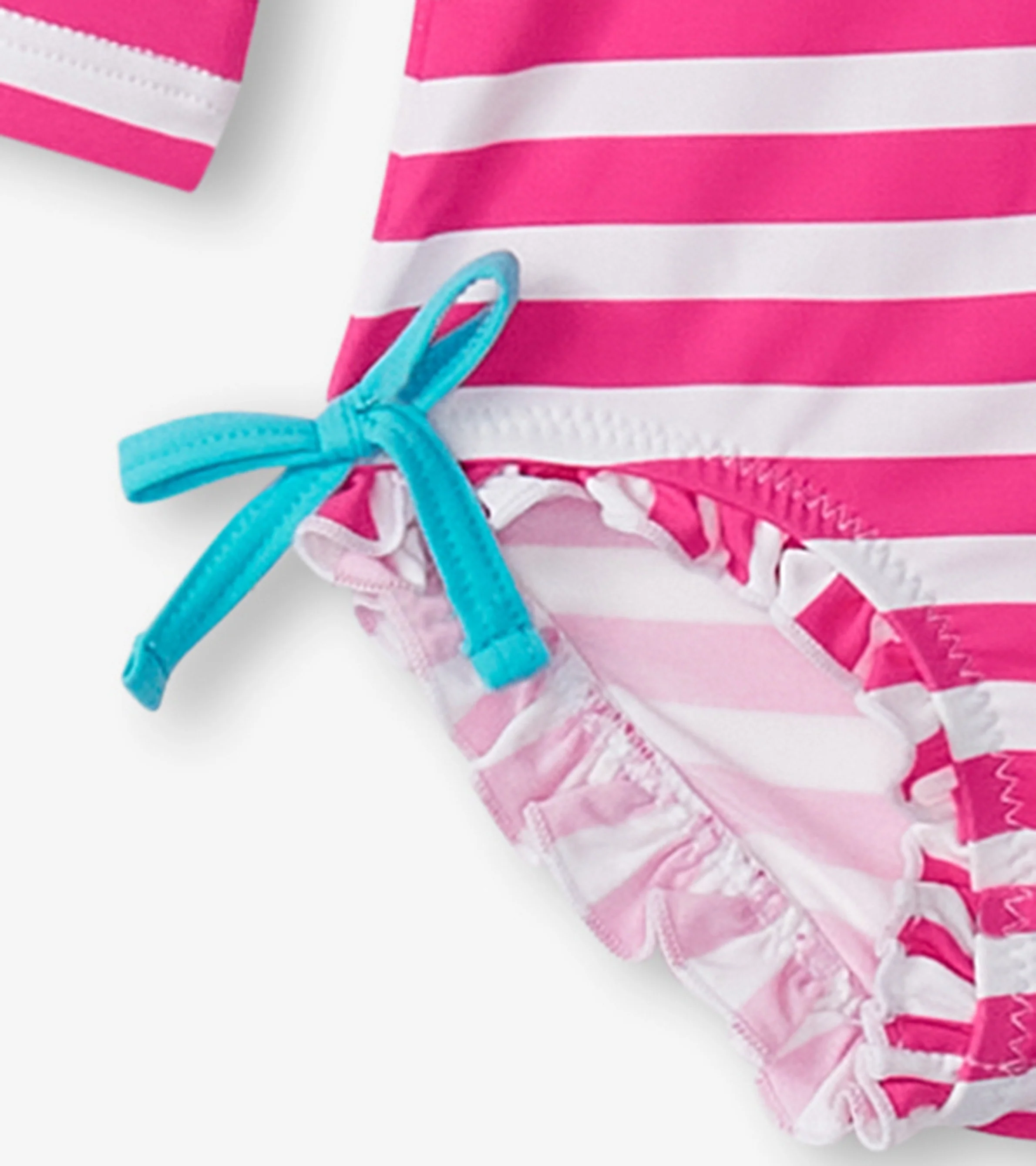 Baby Girls Candy Stripes Rashguard Swimsuit - Image 4