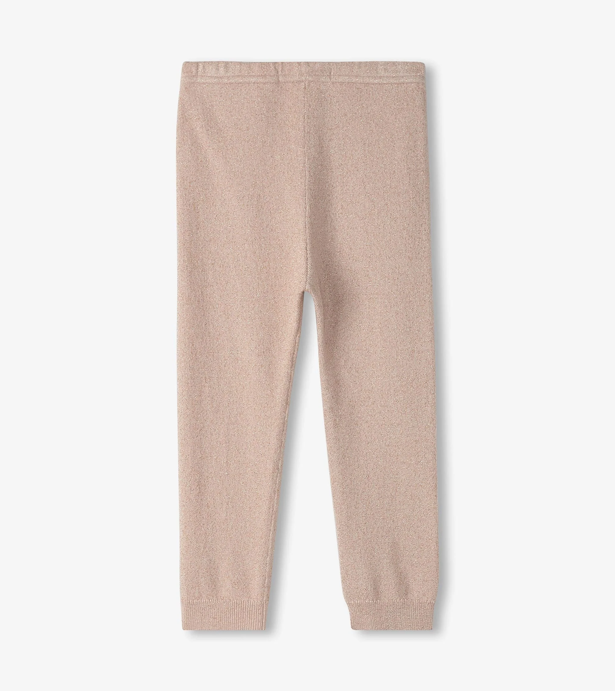 Baby Girls Gold Glitter Cable Knit Leggings - Image 3