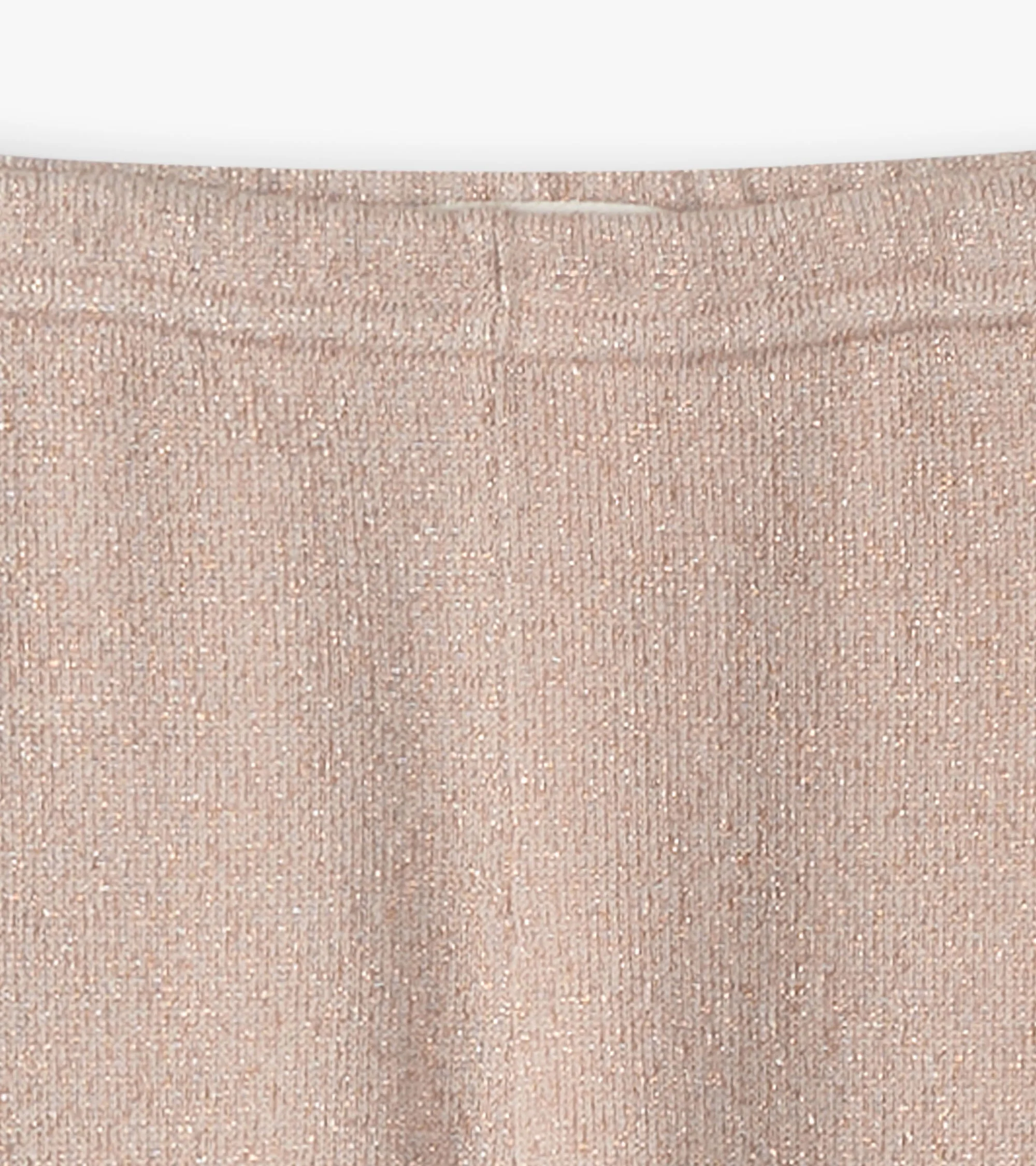 Baby Girls Gold Glitter Cable Knit Leggings - Image 5