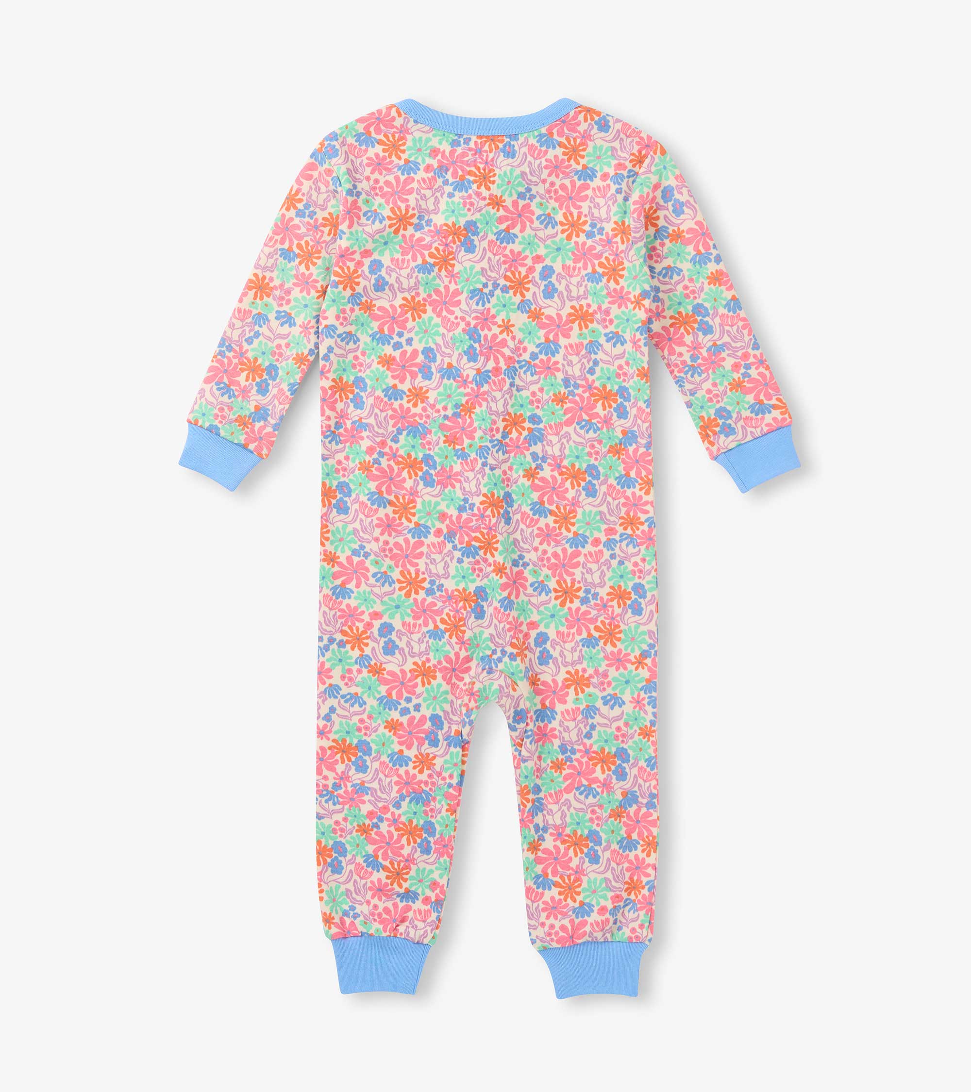 Baby Girls Whimsical Flowers Cotton Sleeper - Image 2