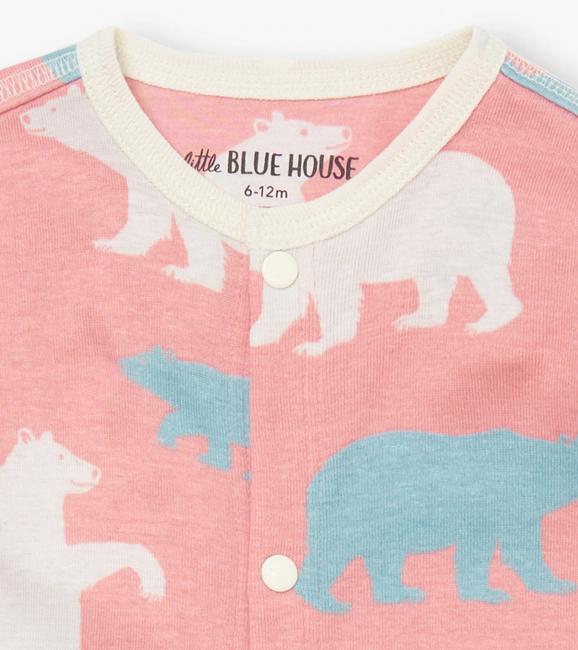 Baby Pink Polar Bears Sleeper & Hat - Image 3