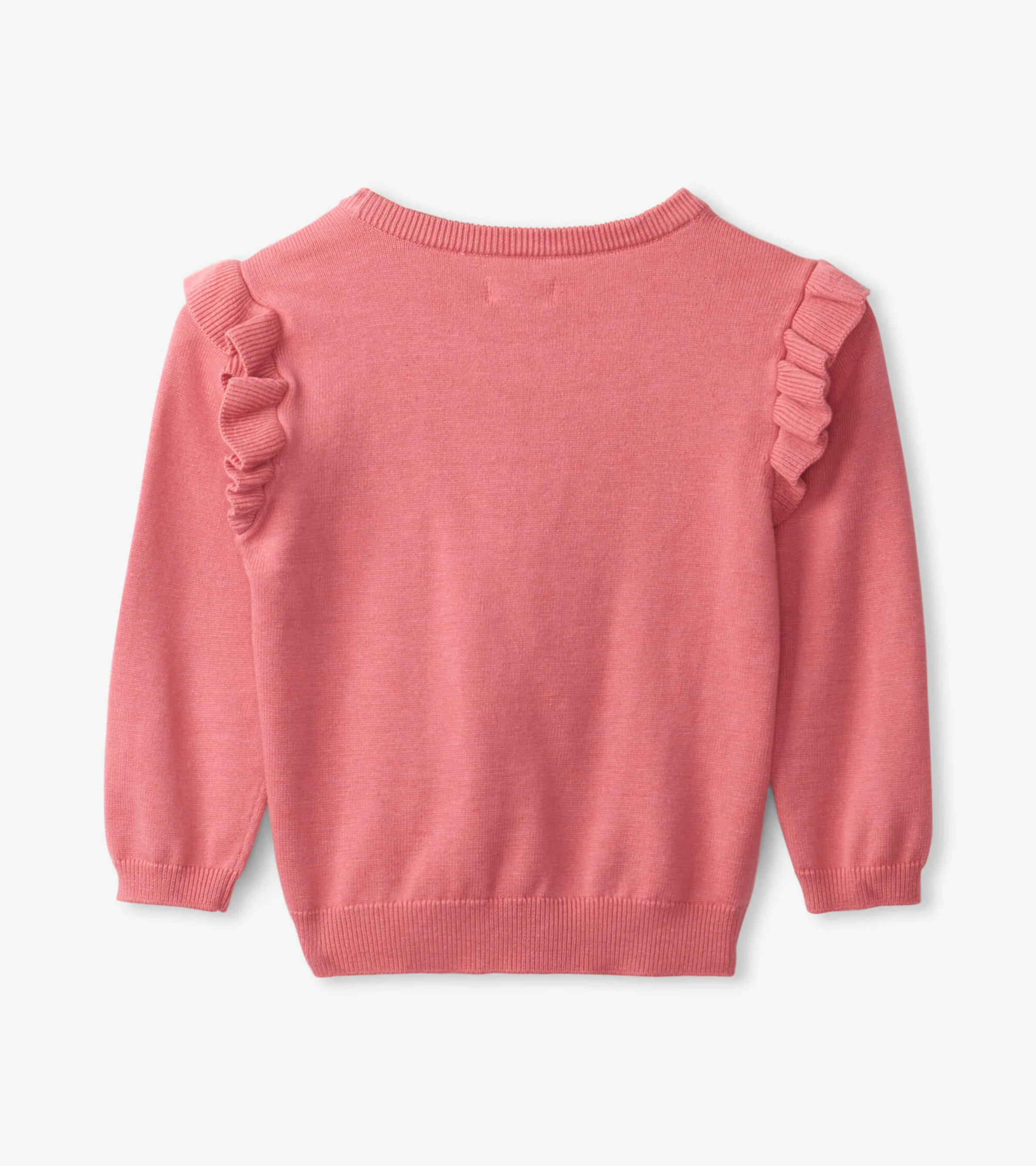 Striped Heart Ruffle Sleeve Sweater - Image 3