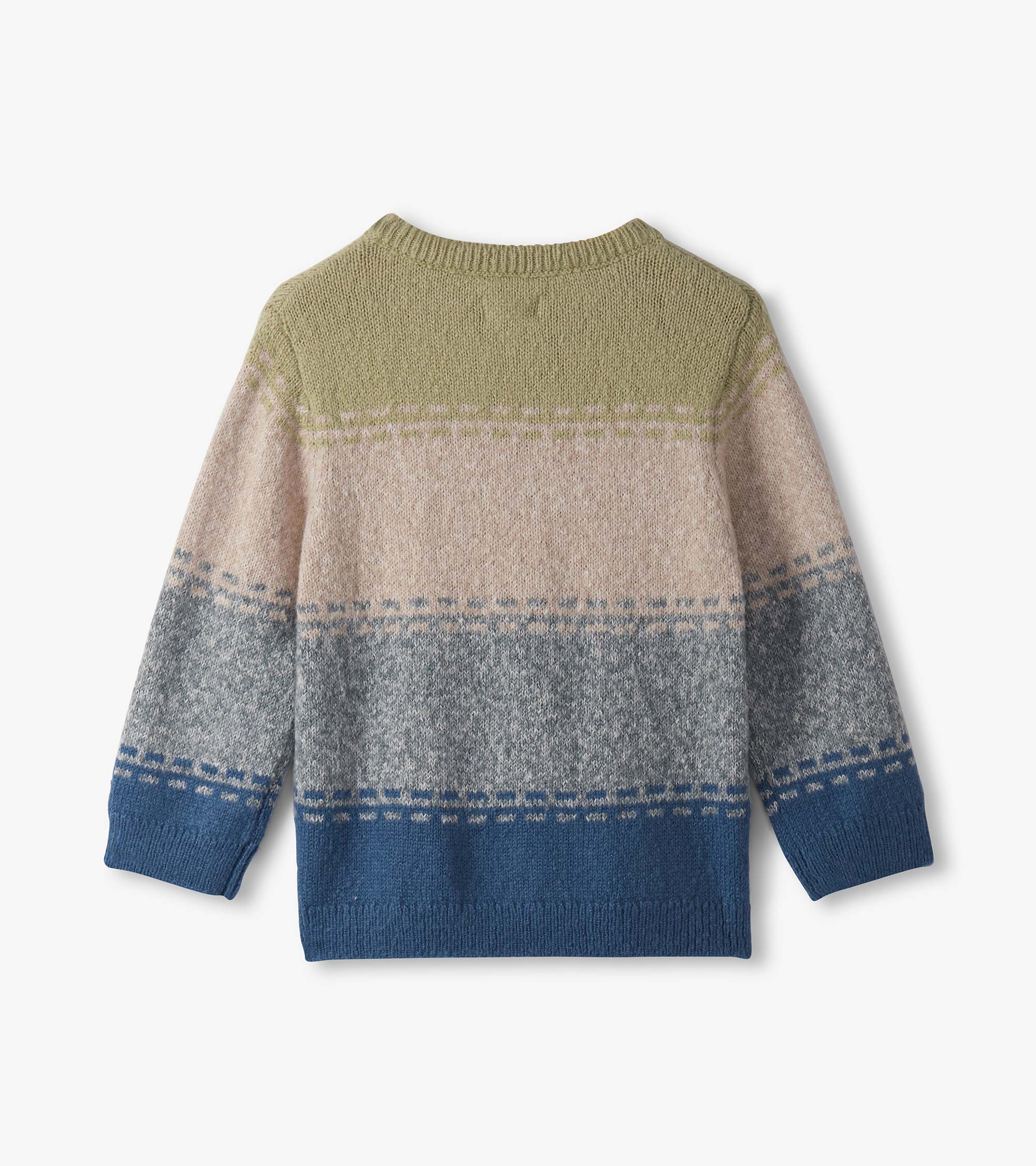 Baby & Toddler Boys Blue Combo Crew Neck Sweater - Image 2