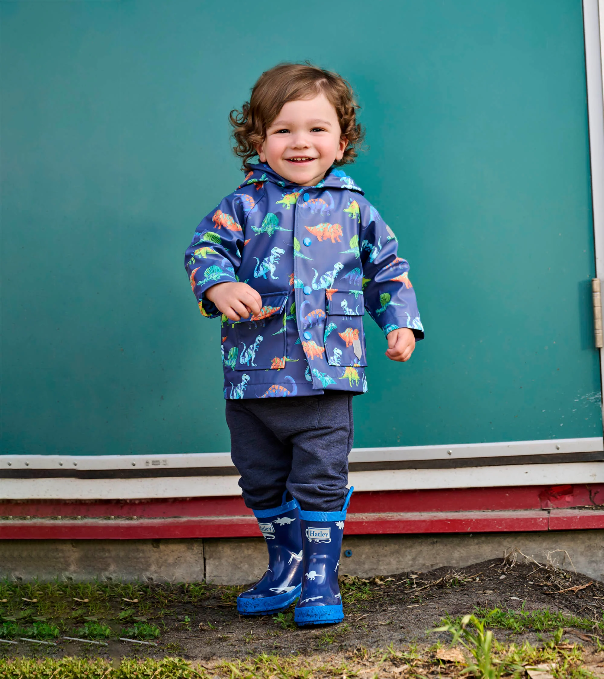 Baby & Toddler Boys Dino Party Button-Up Rain Jacket - Image 3