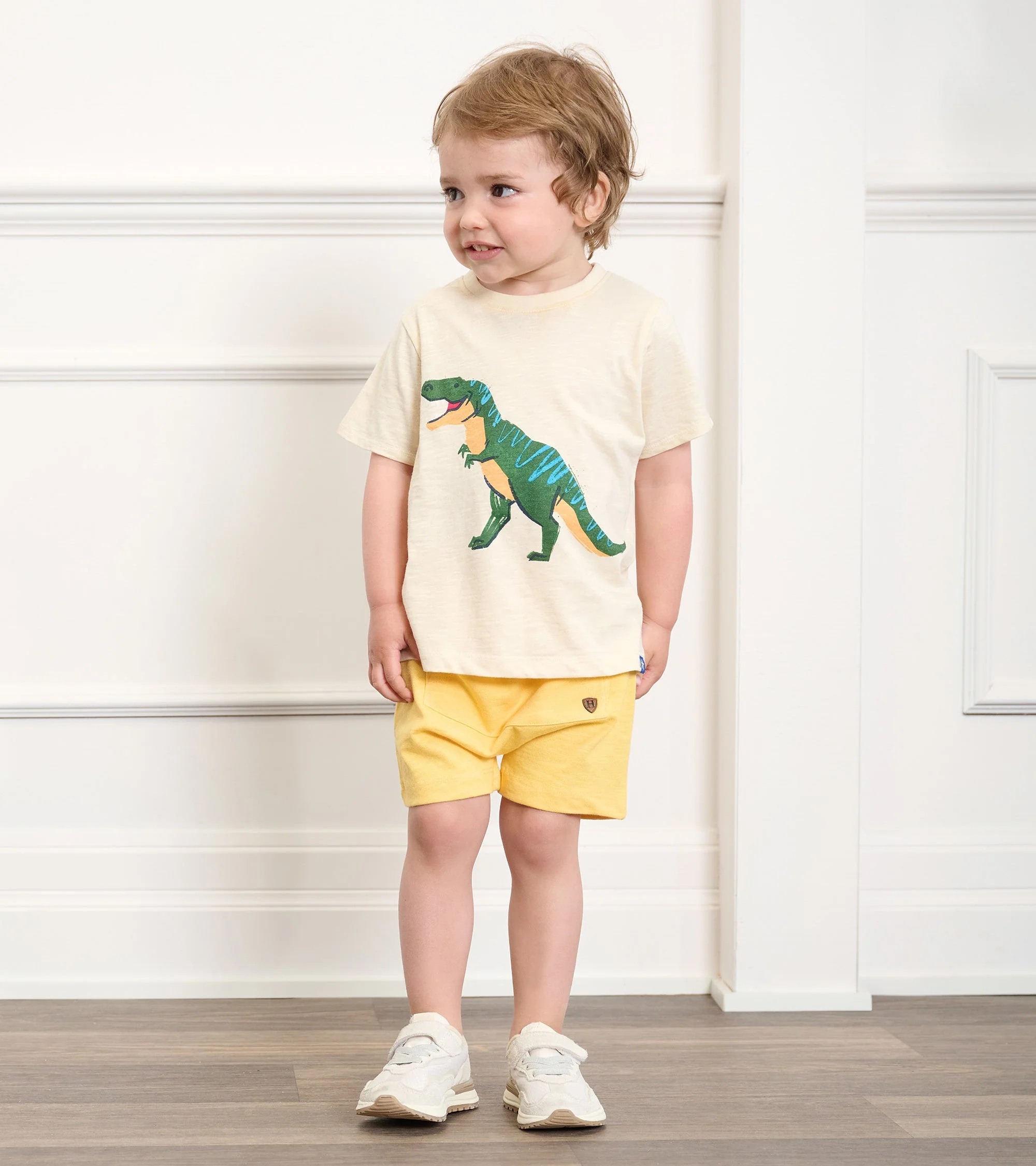 Baby & Toddler Boys Golden Cream Kangaroo Shorts - Image 2